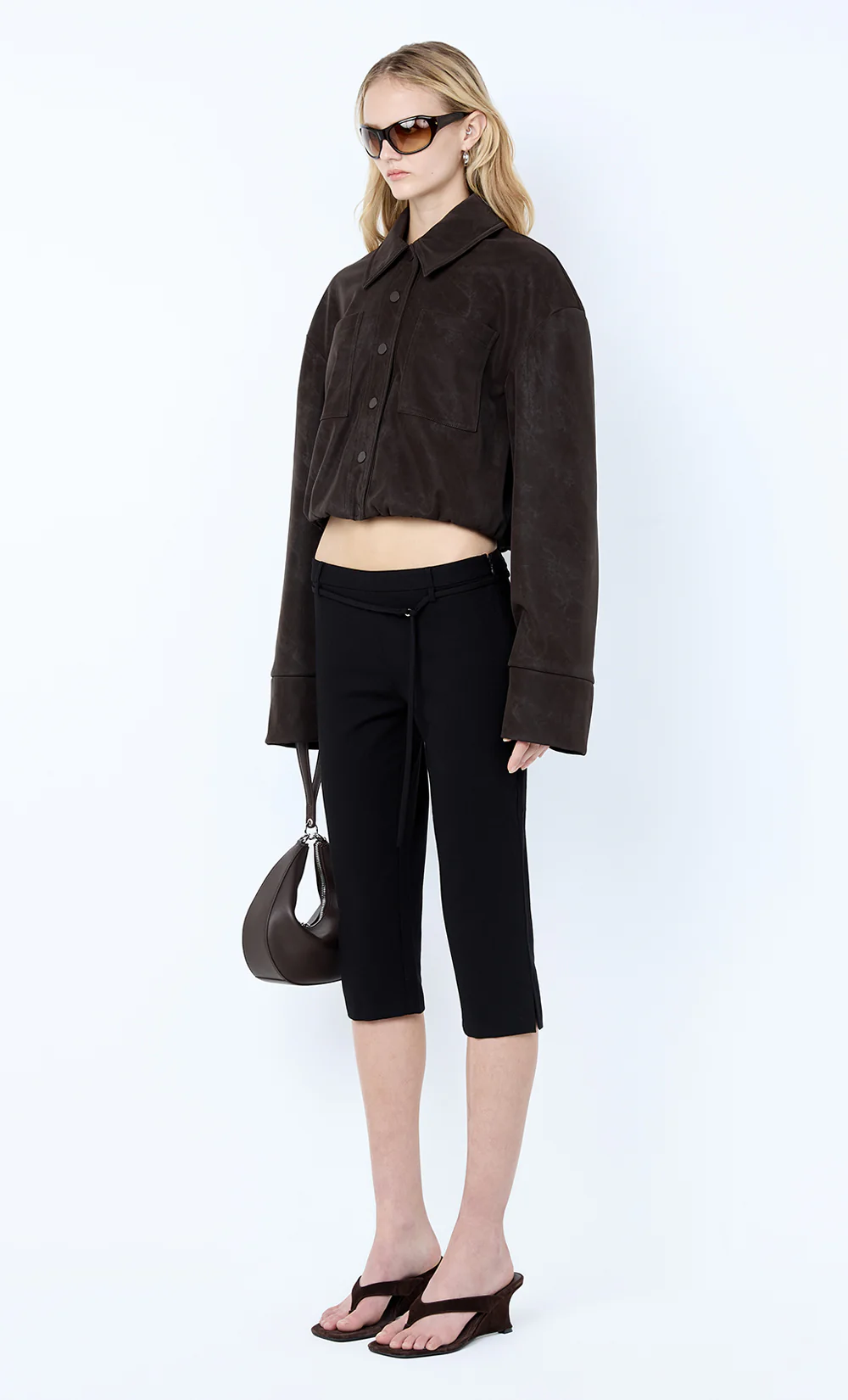 ALARIC CROPPED JACKET - ESPRESSO - Image 3
