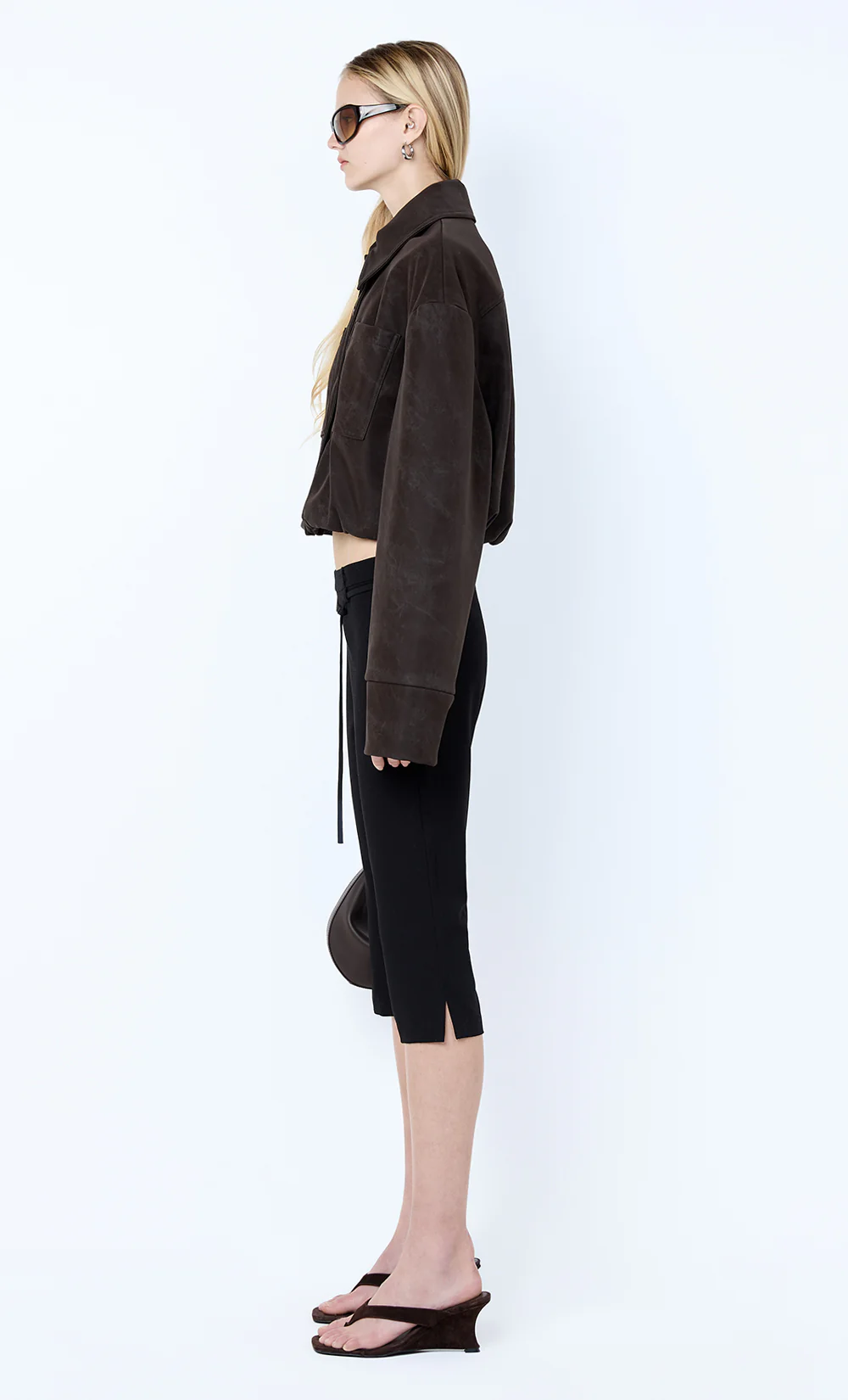 ALARIC CROPPED JACKET - ESPRESSO - Image 4