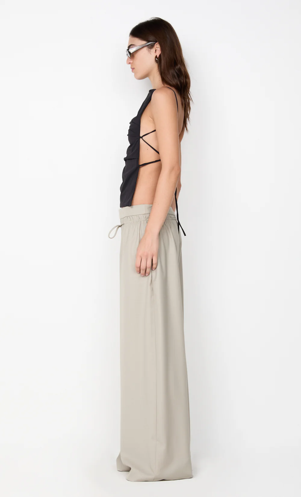 ALLIRA TIE TOP - BLACK - Image 4