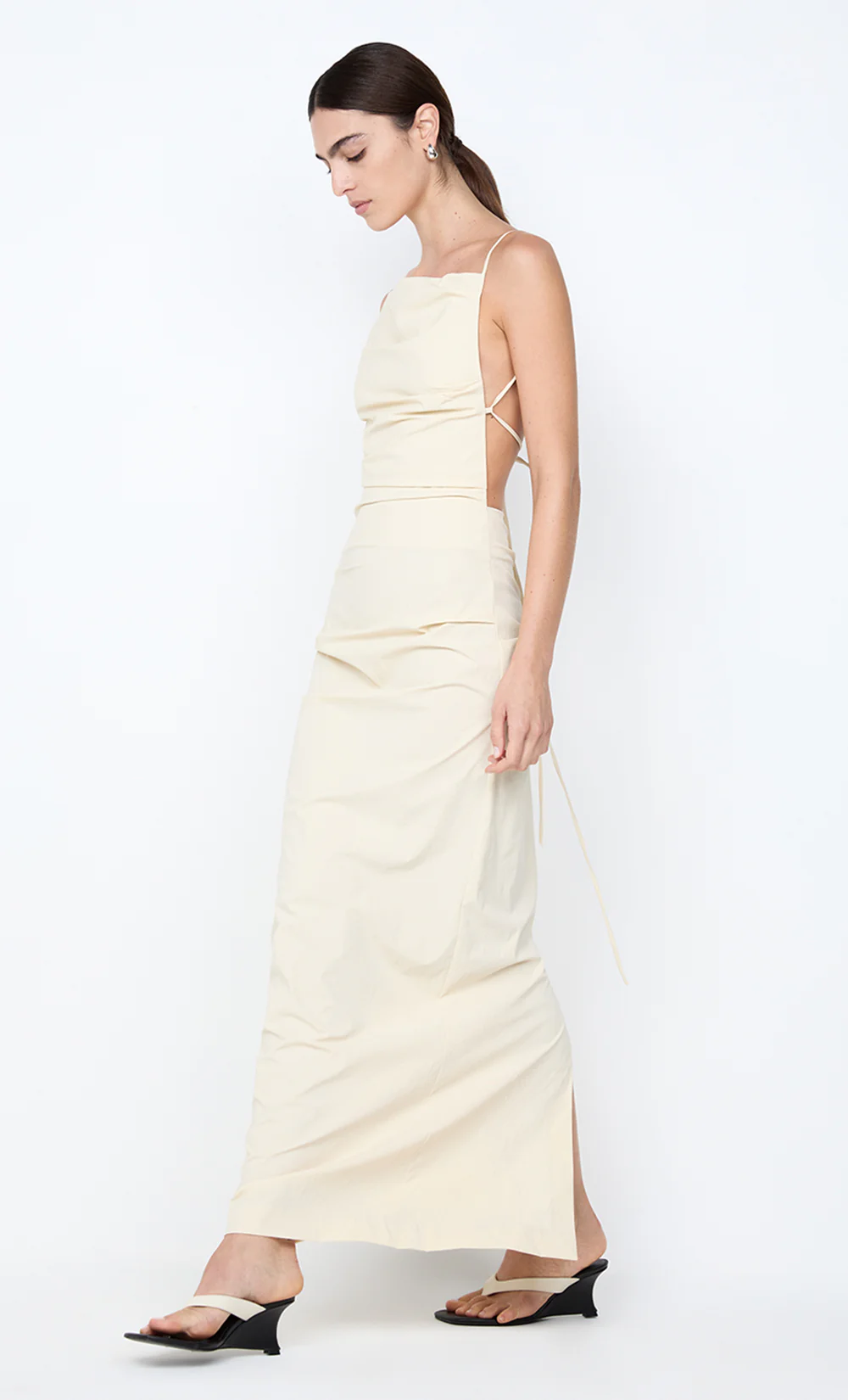 ALLIRA TUCK MAXI  DRESS - VANILLA - Image 2