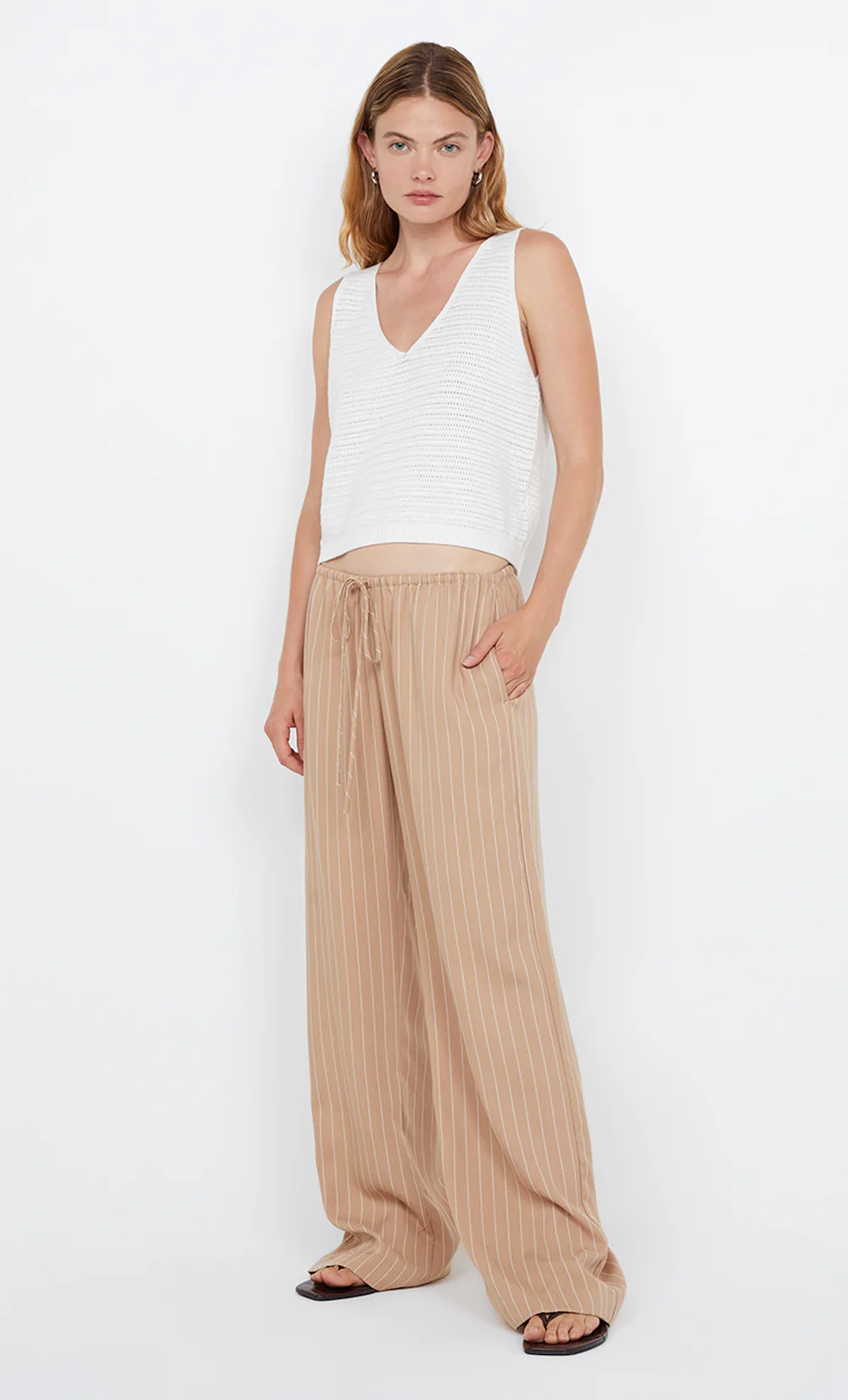 ALMERIA PANT - CAMEL STRIPE - Image 7