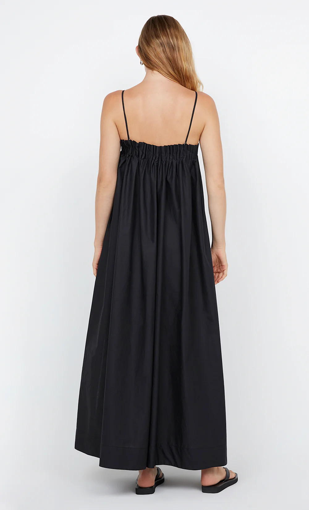 ALUCA PINTUCK MAXI DRESS - BLACK - Image 2