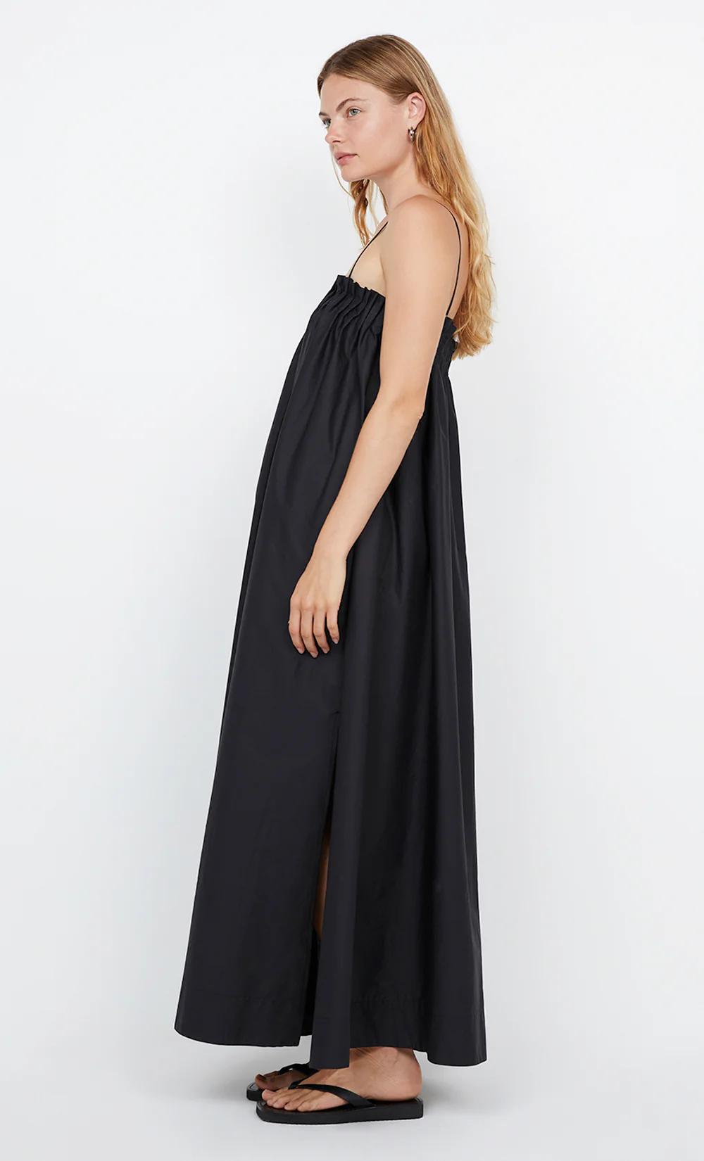 ALUCA PINTUCK MAXI DRESS - BLACK - Image 4