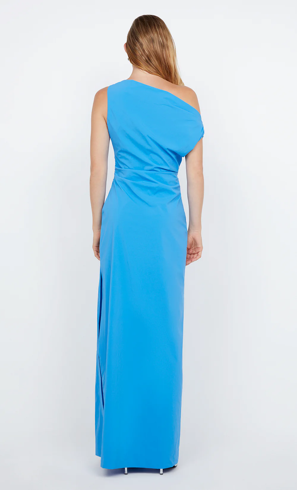 ANGELINA ASYM MAXI DRESS - MID BLUE - Image 7