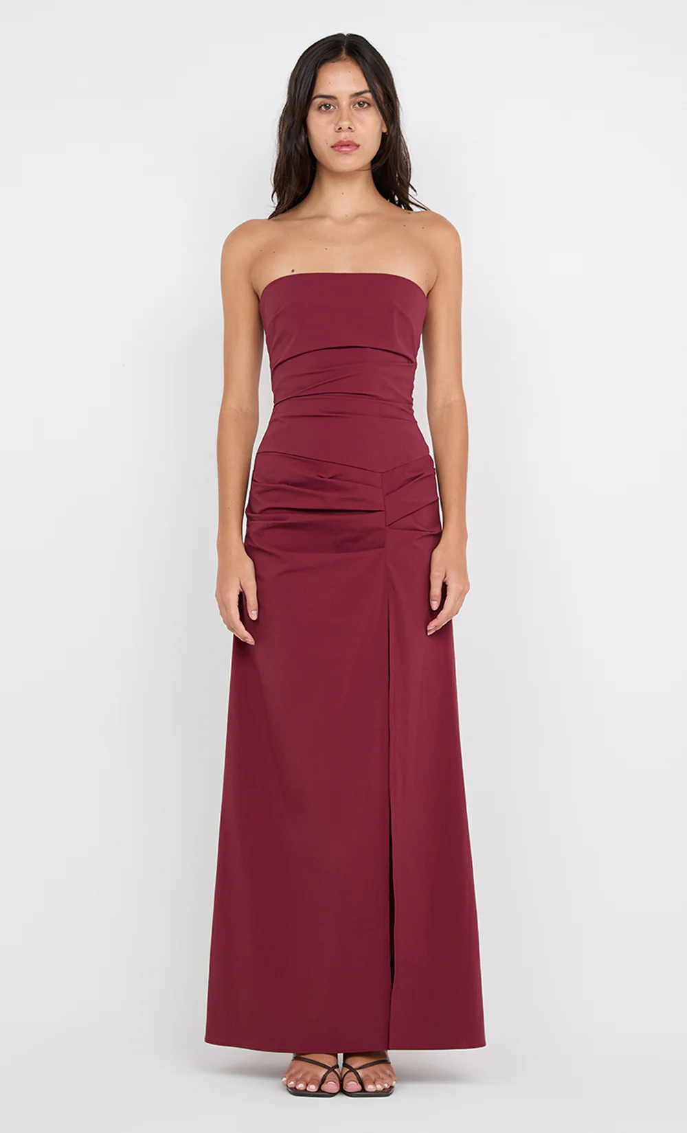 ANGELINA STRAPLESS MAXI DRESS - PLUM - Image 4