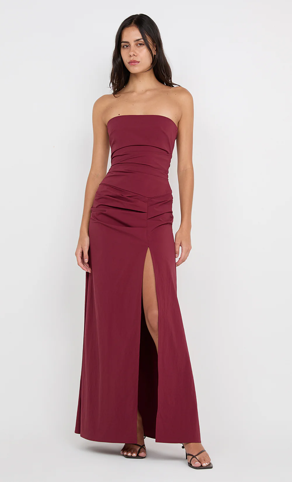 ANGELINA STRAPLESS MAXI DRESS - PLUM - Image 6