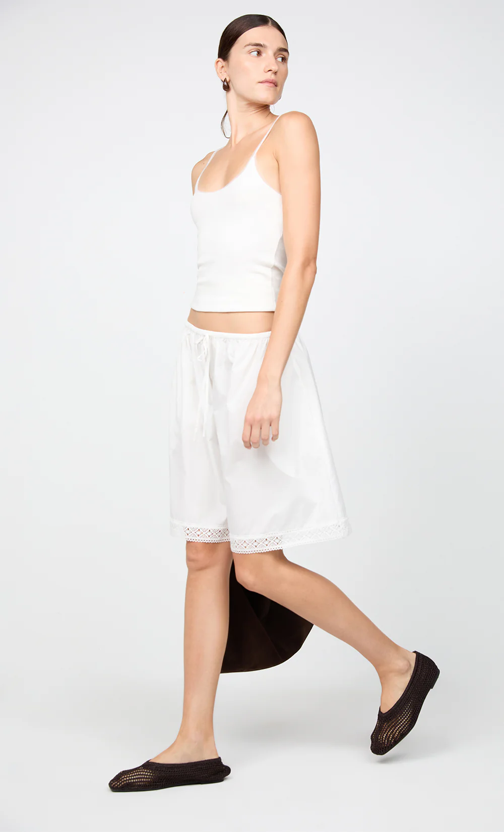 ARABELLE MIDI SKIRT - WHITE - Image 6