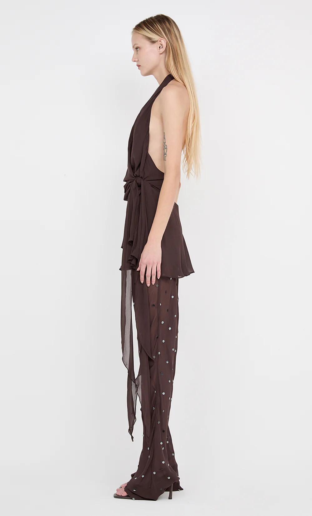 ARIELLE PANT - DARK CHOC SEQUIN - Image 3