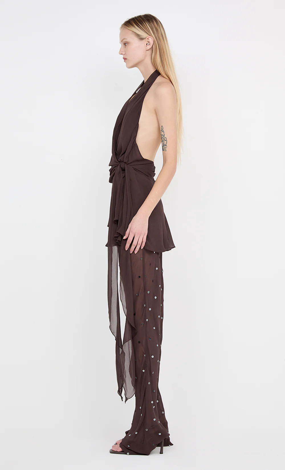 ARIELLE PANT - DARK CHOC SEQUIN - Image 4