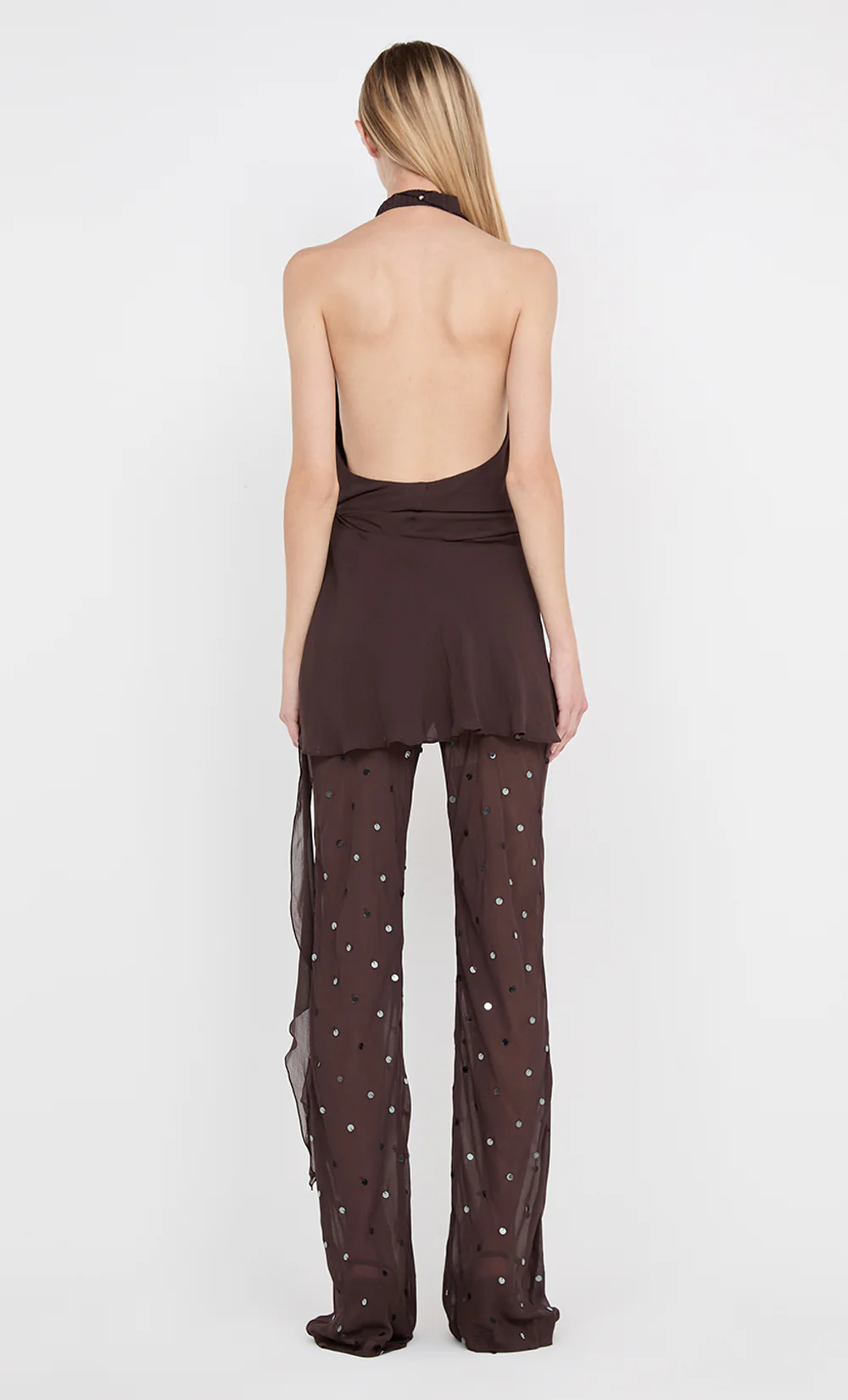 ARIELLE PANT - DARK CHOC SEQUIN - Image 5