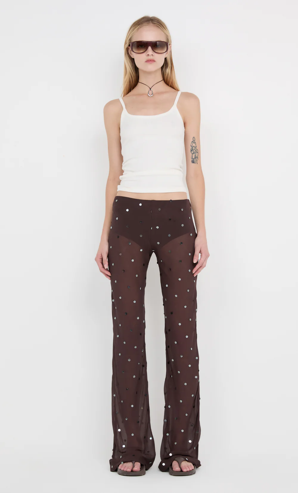 ARIELLE PANT - DARK CHOC SEQUIN - Image 6
