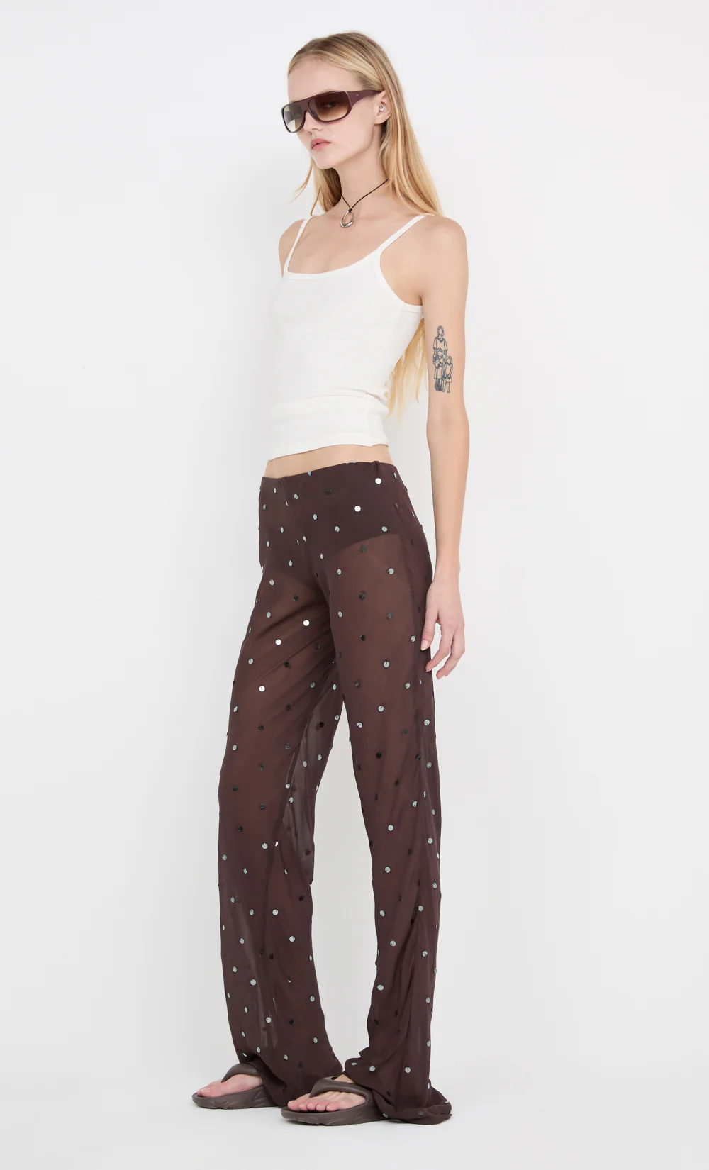 ARIELLE PANT - DARK CHOC SEQUIN - Image 7