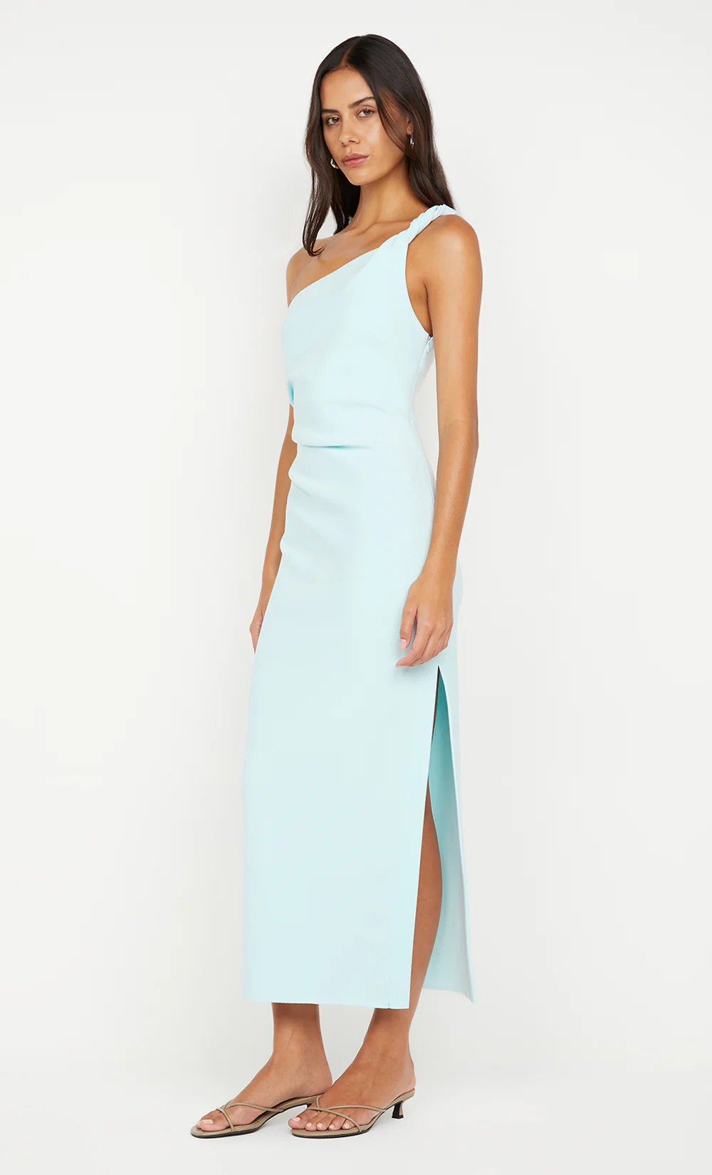 ARIVEN ASYM MIDI DRESS - ARCTIC BLUE - Image 4