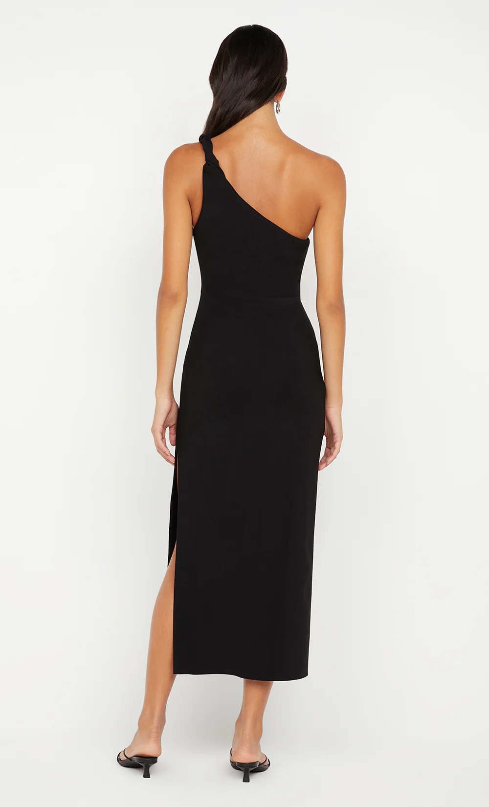 ARIVEN ASYM MIDI DRESS - BLACK - Image 5