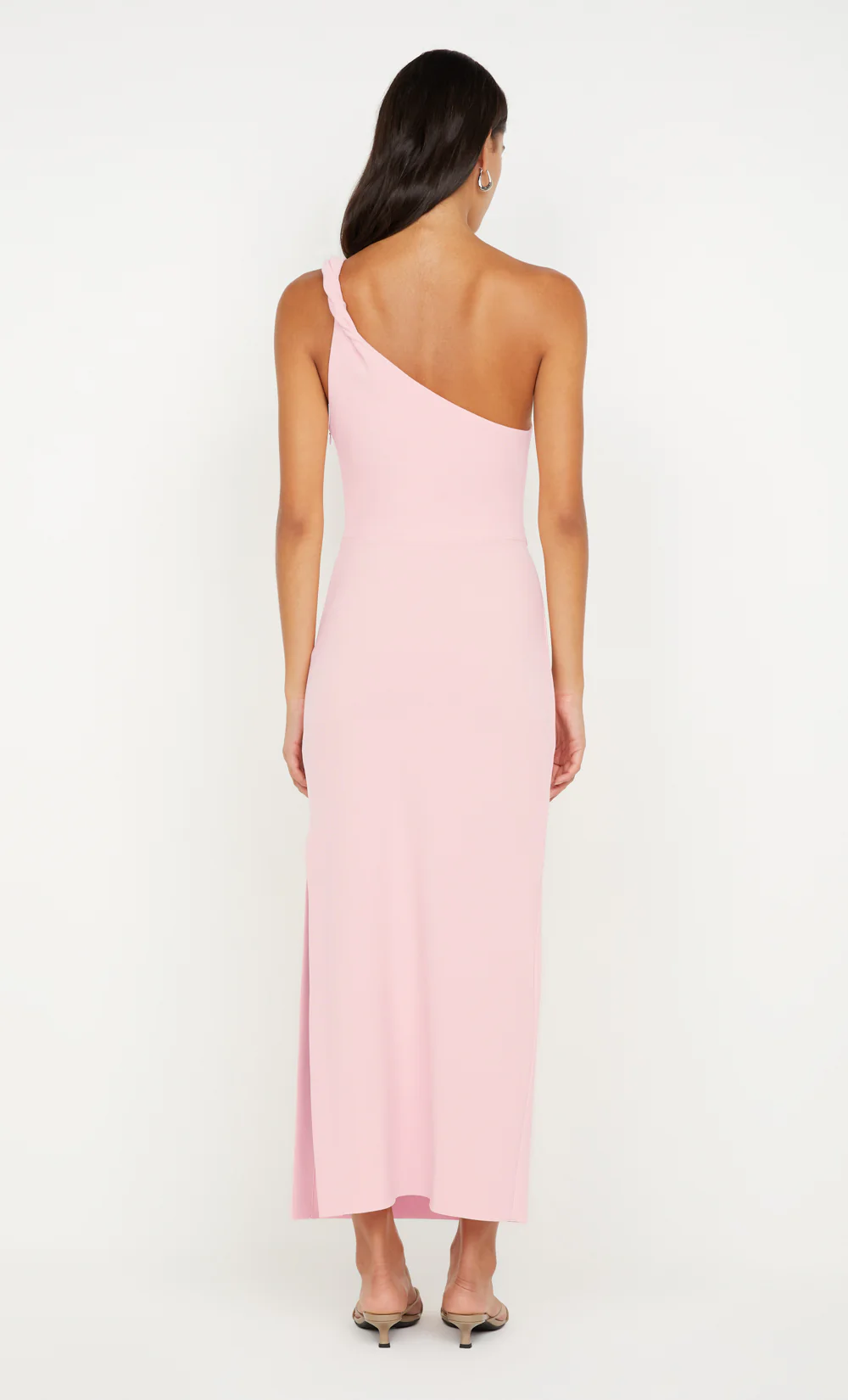 ARIVEN ASYM MIDI DRESS - POWDER PINK - Image 4