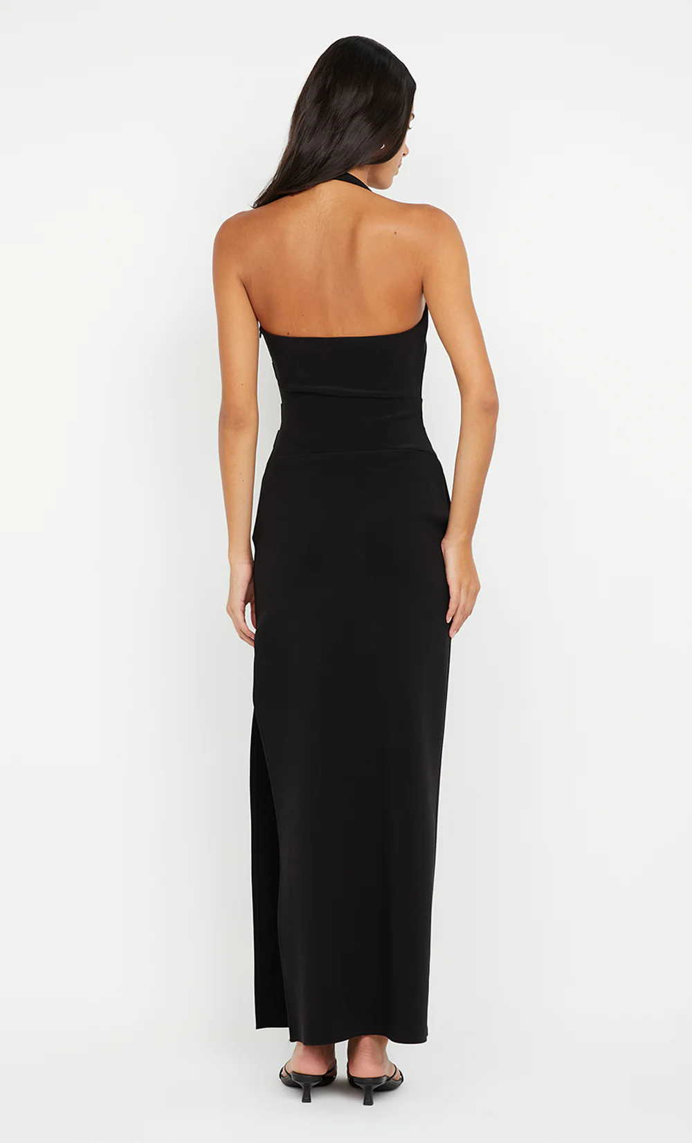 ARIVEN HALTER MAXI DRESS - BLACK - Image 6