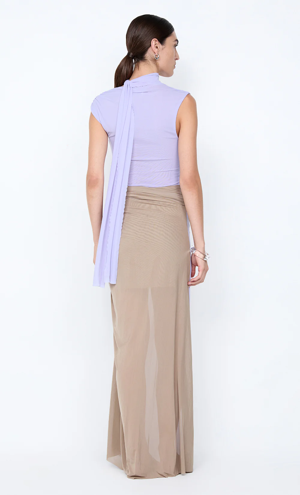 CONNI TWIST MAXI DRESS - WISTERIA/TAUPE - Image 5