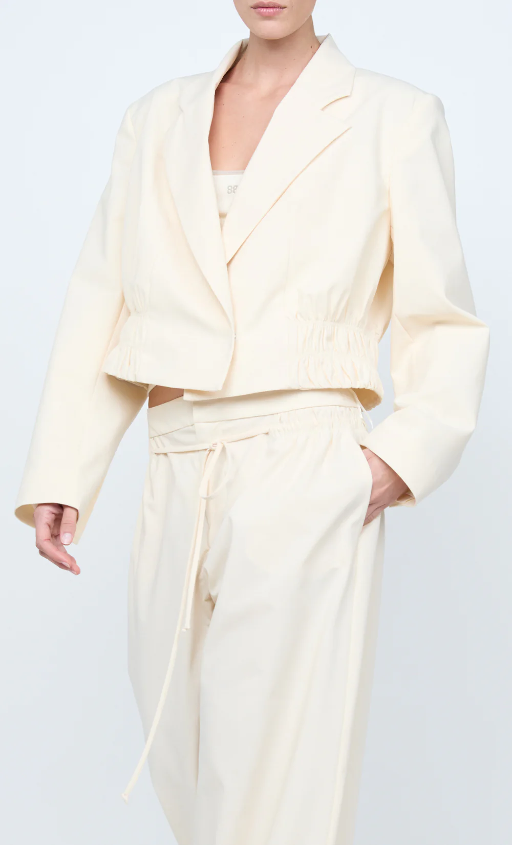 ASTRID CROPPED JACKET - ECRU - Image 6