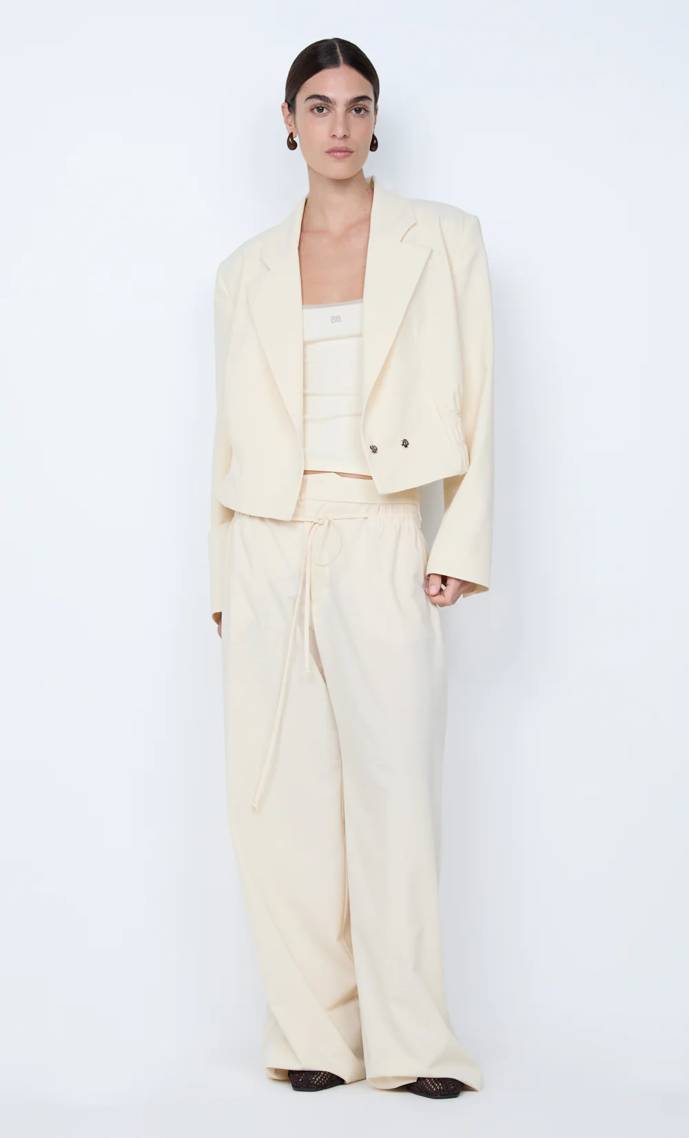 ASTRID CROPPED JACKET - ECRU - Image 7