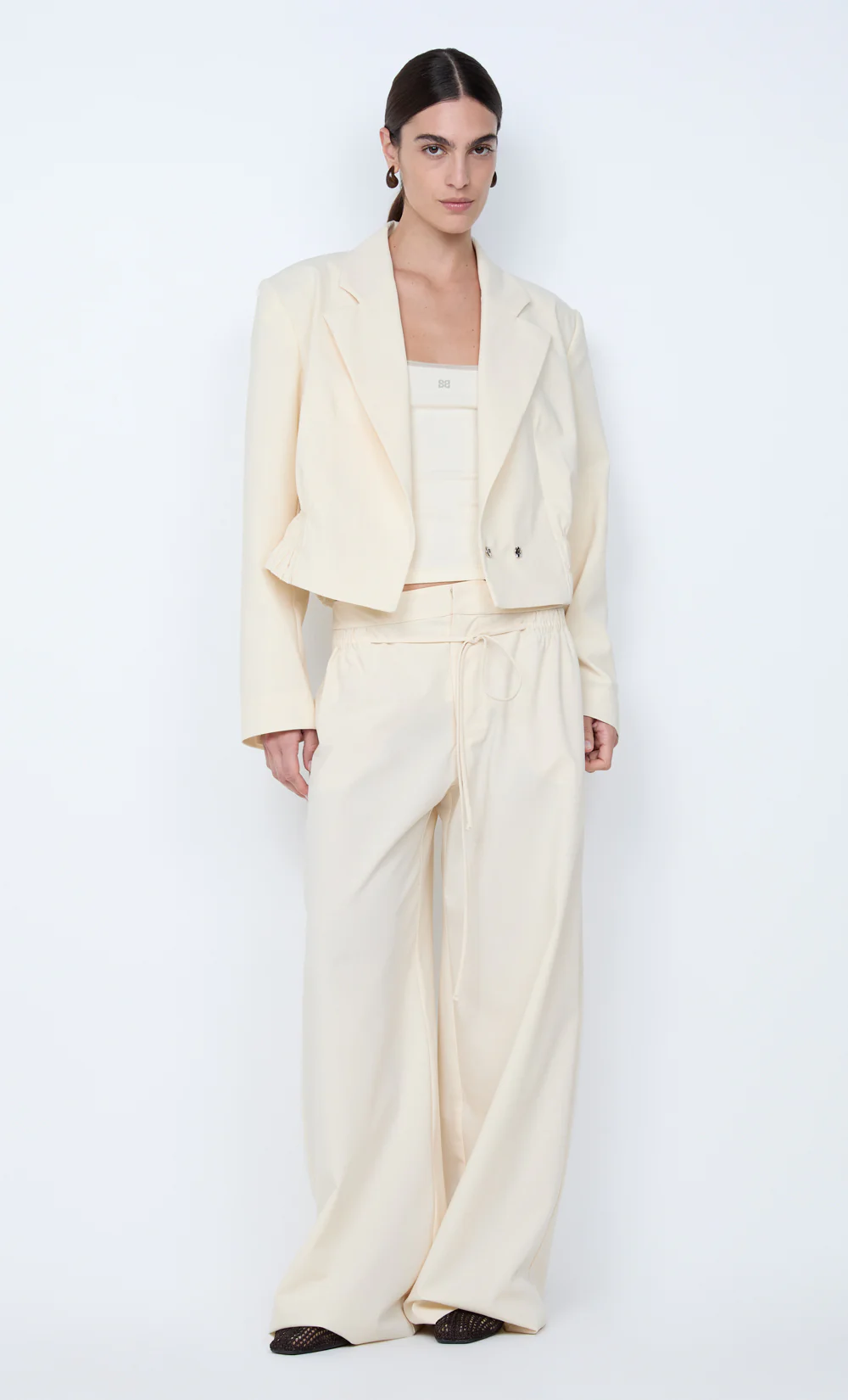 ASTRID CROPPED JACKET - ECRU - Image 8