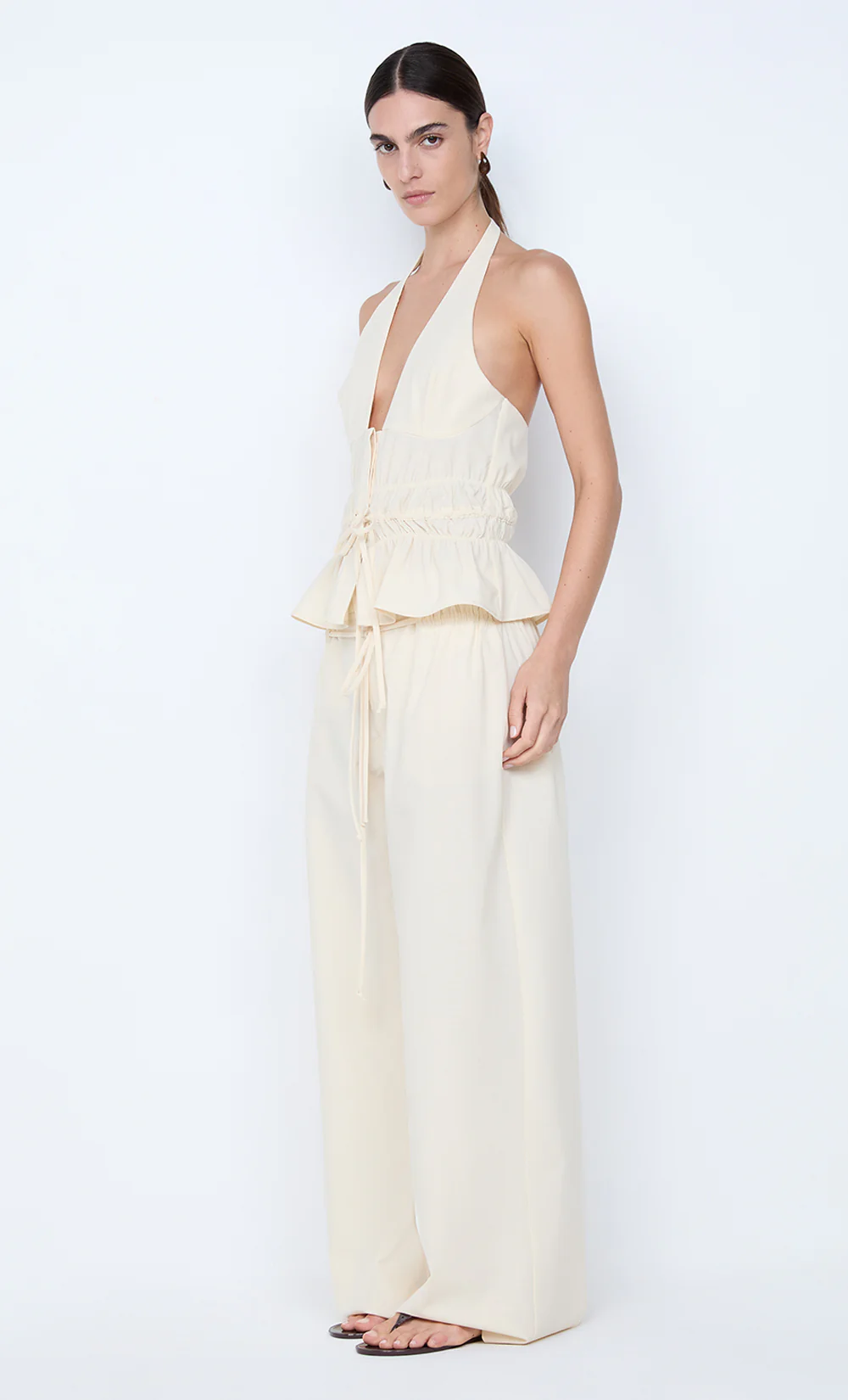 ASTRID HALTER TOP - ECRU - Image 4