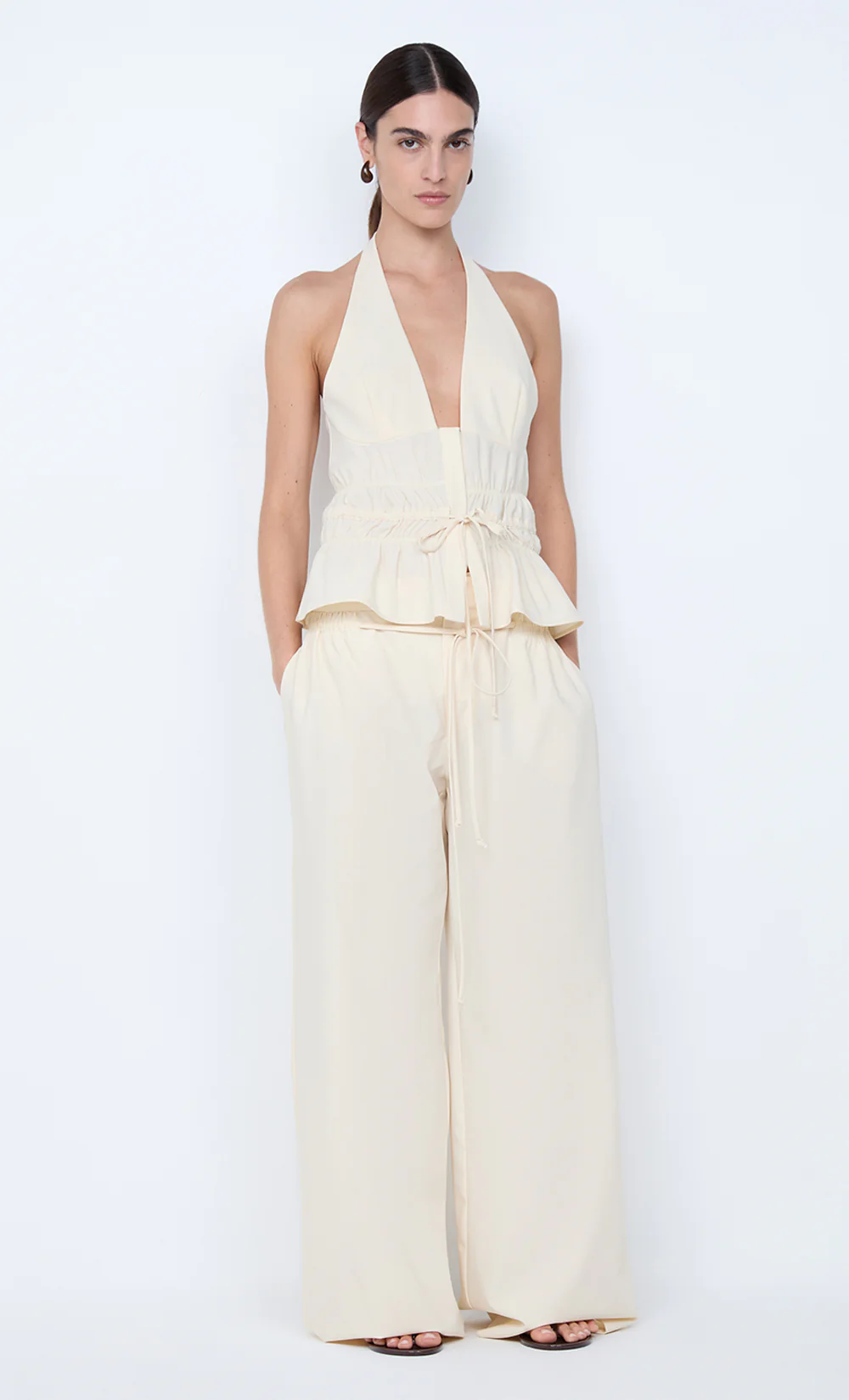 ASTRID HALTER TOP - ECRU - Image 6