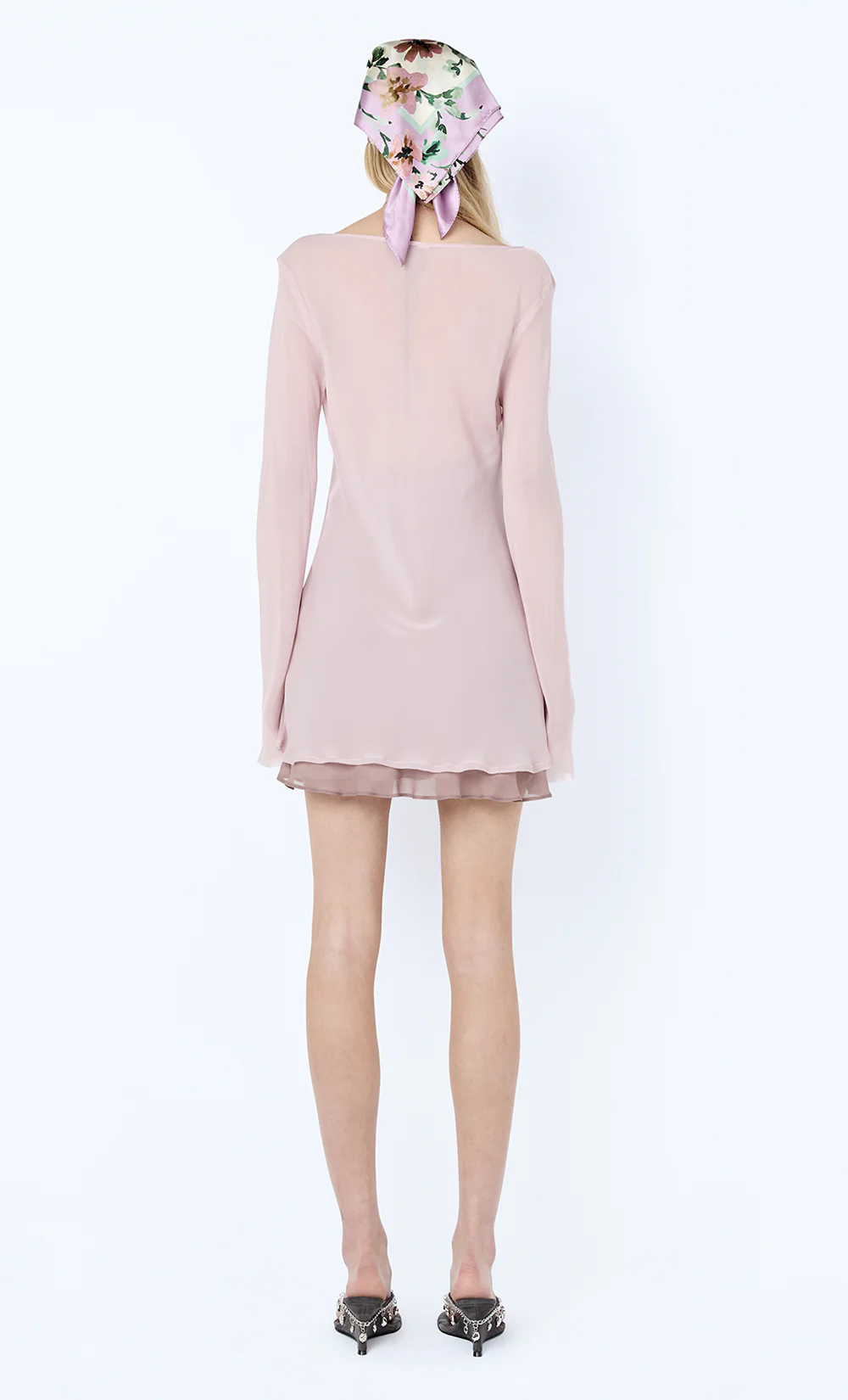 AUGUSTIN LAYERED MINI DRESS - MAUVE/MAUVE SMOKE - Image 6