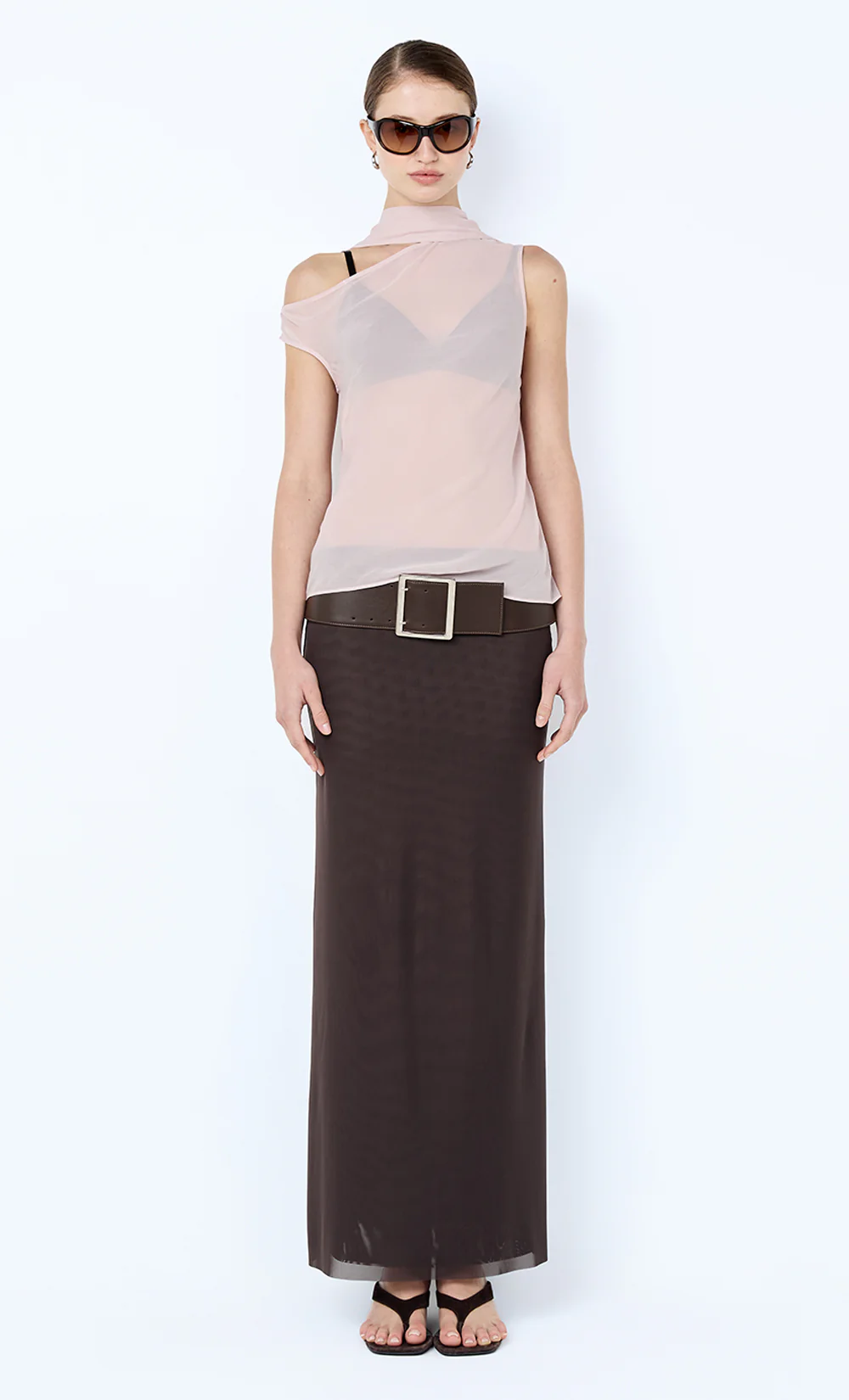 AUGUSTIN SCARF TOP - MAUVE