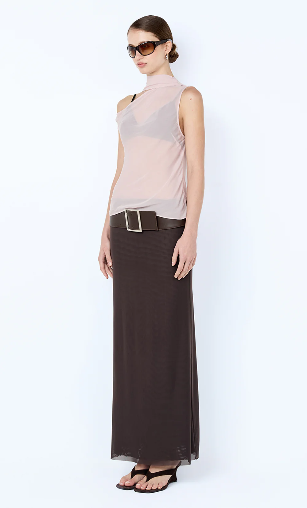 AUGUSTIN SCARF TOP - MAUVE - Image 2