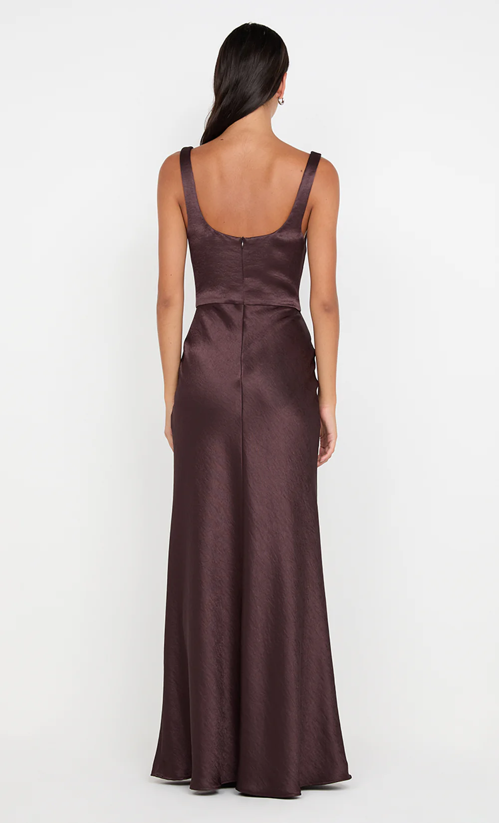 AUSTEN COWL NECK MAXI DRESS - DARK CHOCOLATE - Image 4