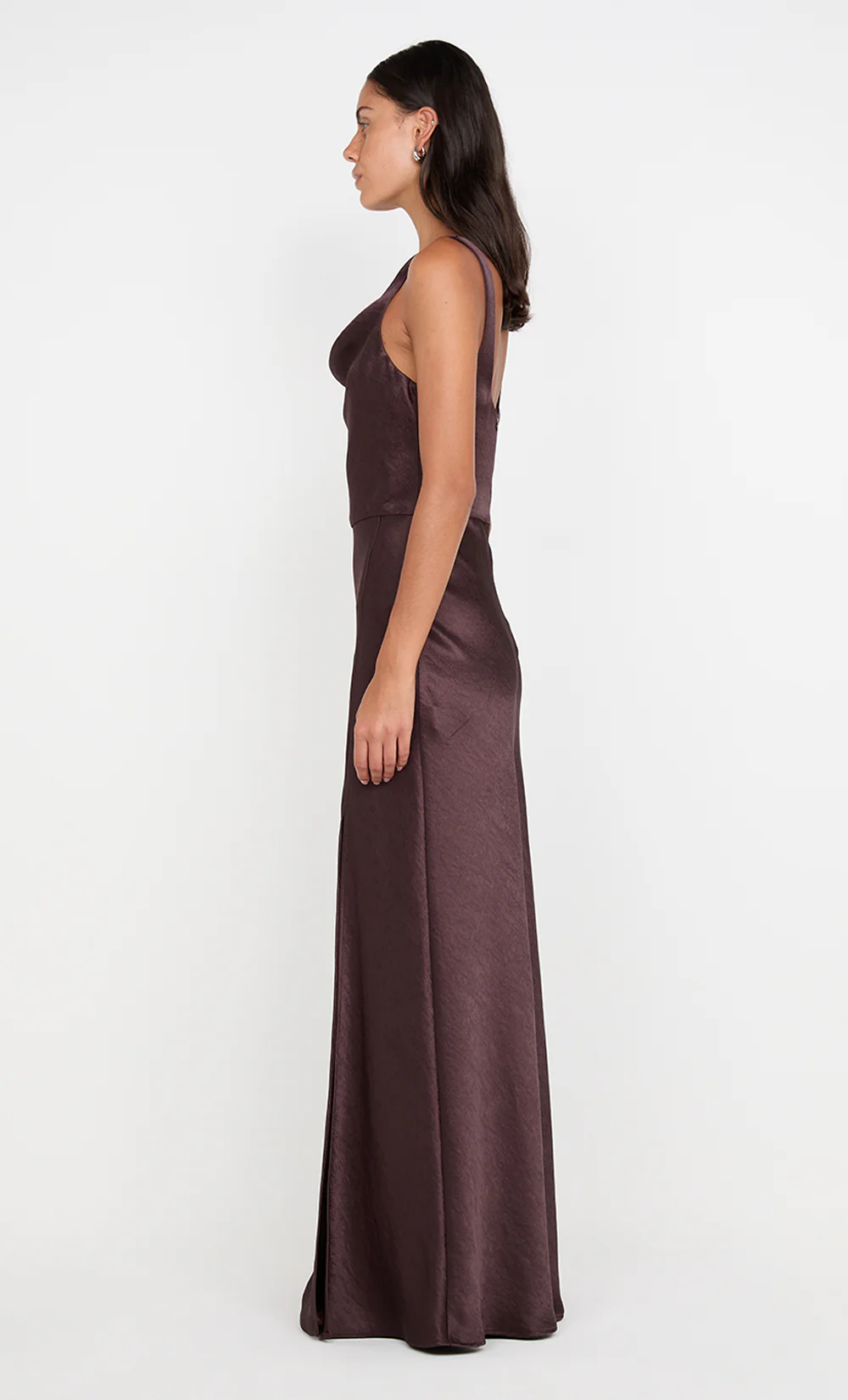 AUSTEN COWL NECK MAXI DRESS - DARK CHOCOLATE - Image 5