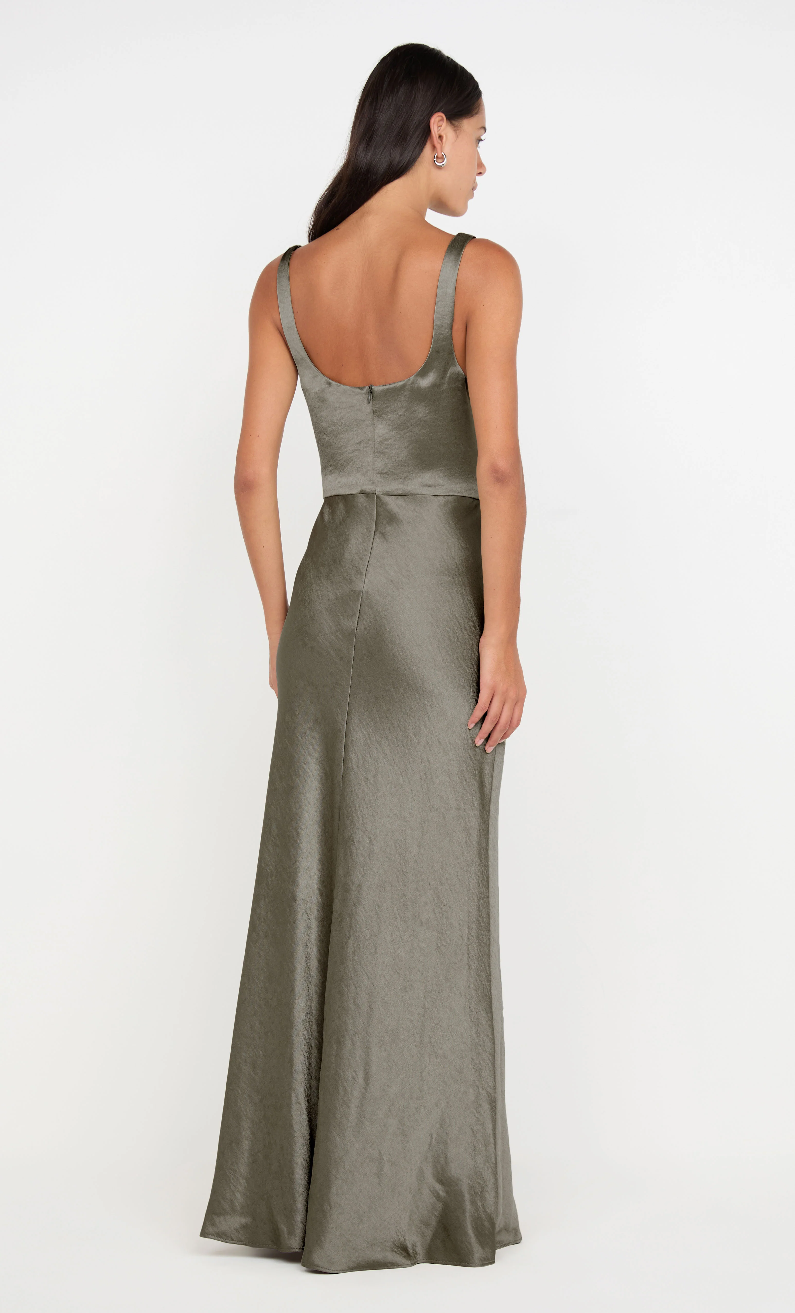 AUSTEN COWL NECK MAXI DRESS - DK WILLOW - Image 4