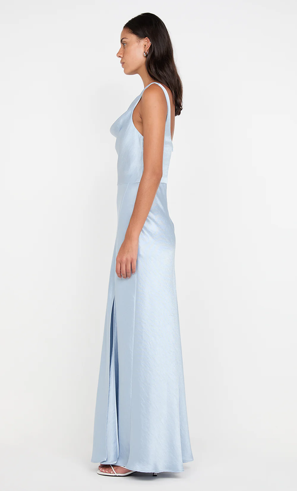 AUSTEN COWL NECK MAXI DRESS - DUSTY BLUE - Image 4
