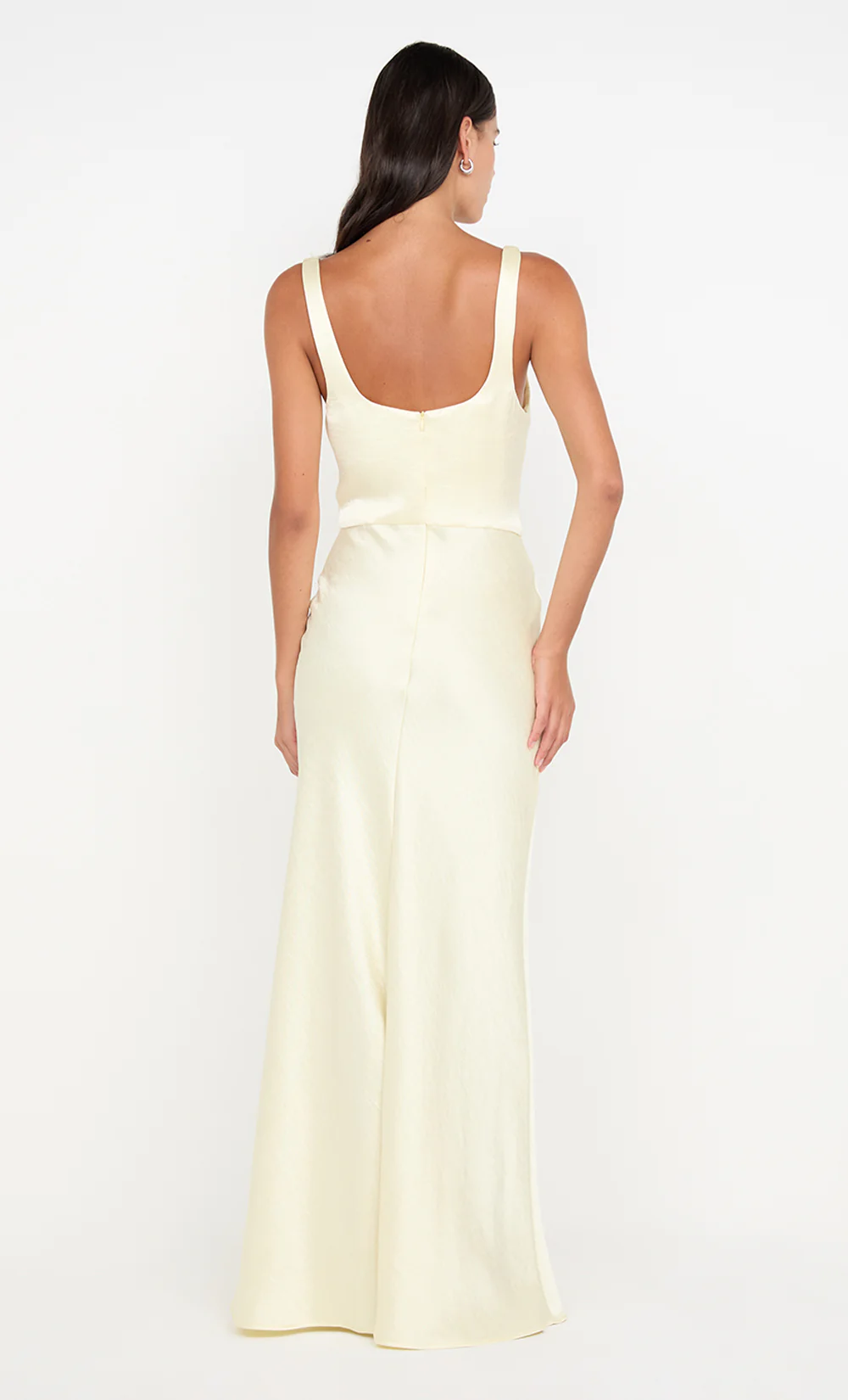 AUSTEN COWL NECK MAXI DRESS - ICE YELLOW - Image 3
