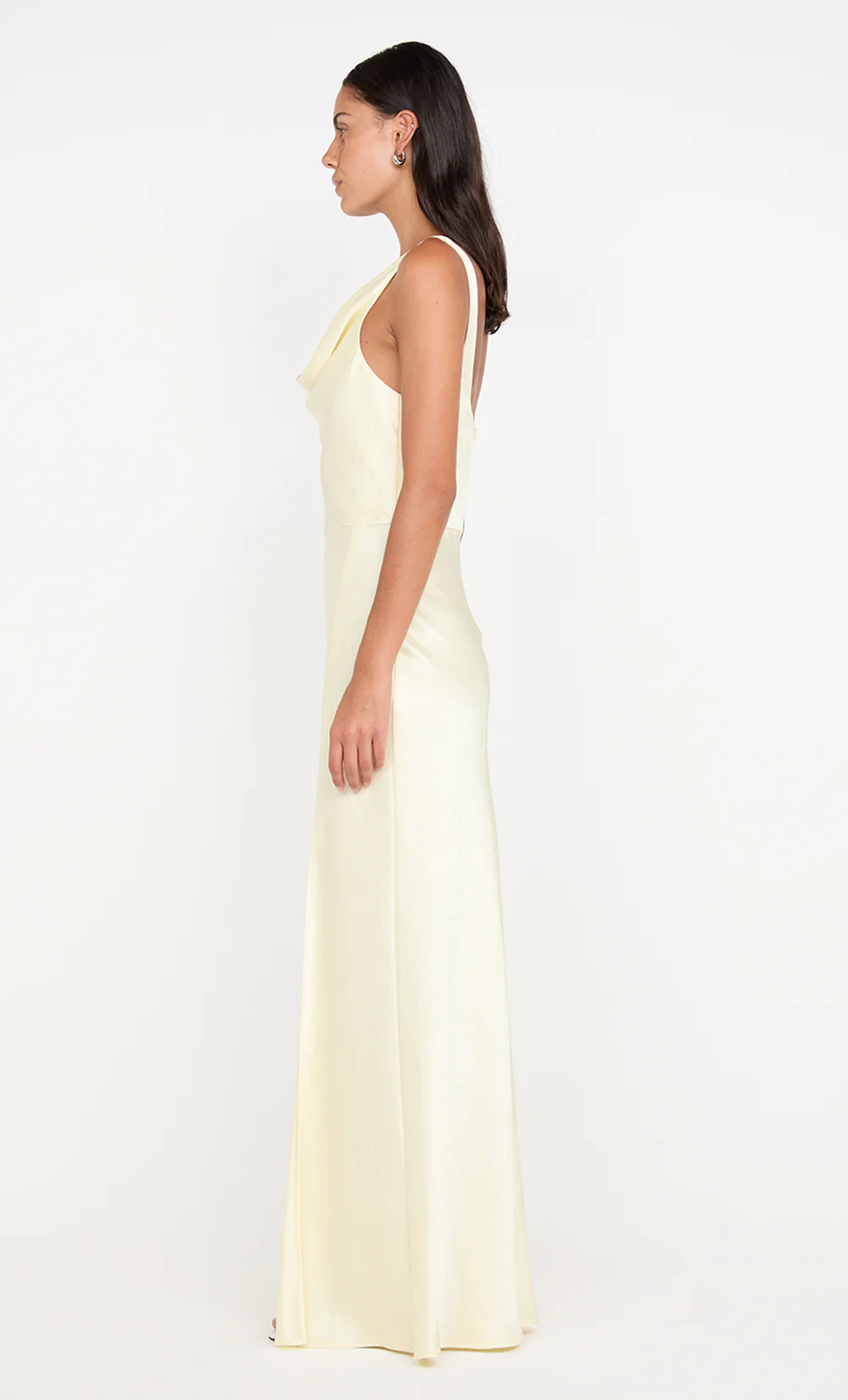 AUSTEN COWL NECK MAXI DRESS - ICE YELLOW - Image 5