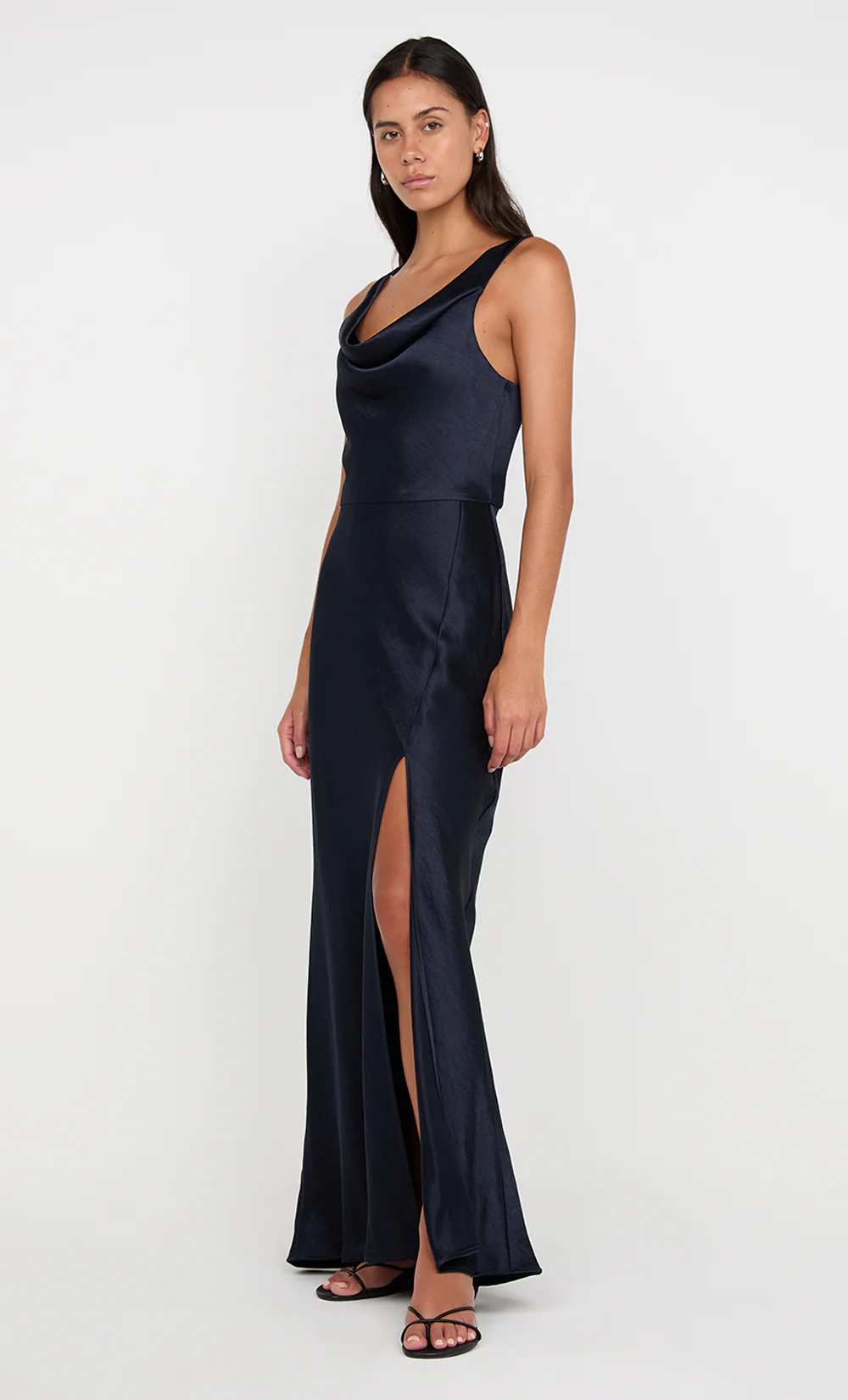 AUSTEN COWL NECK MAXI DRESS - INK - Image 3
