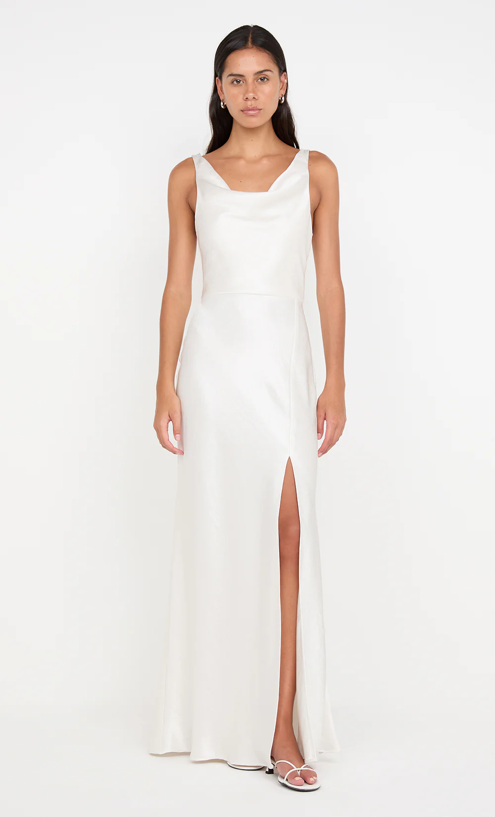 AUSTEN COWL NECK MAXI DRESS - IVORY - Image 5