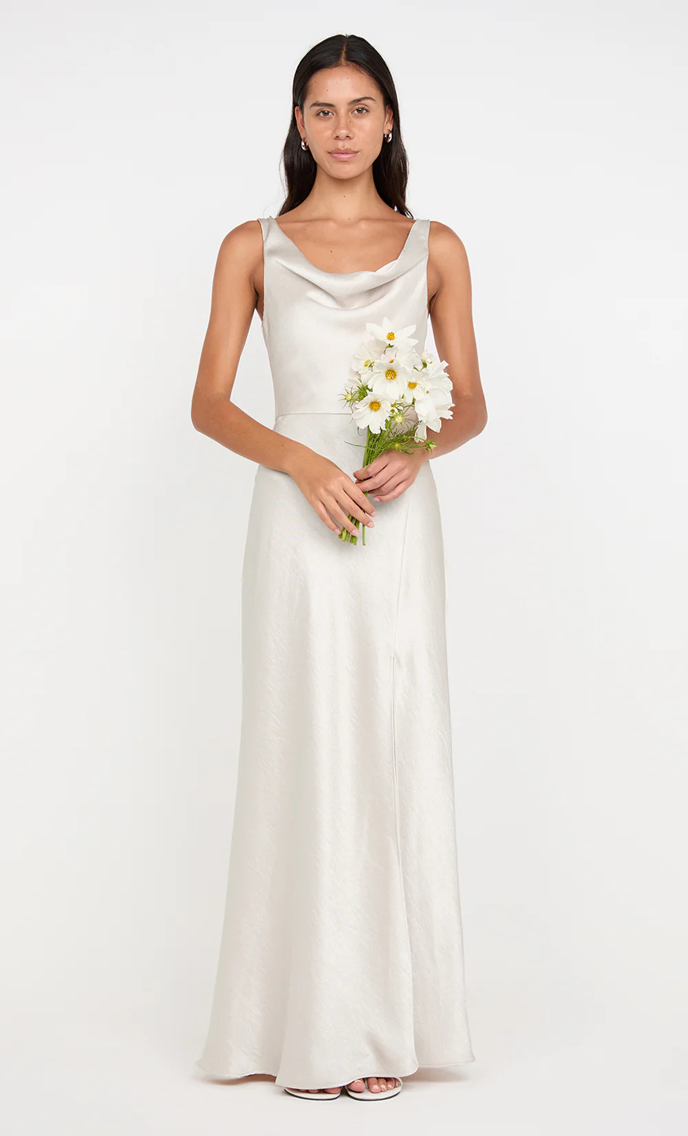 AUSTEN COWL NECK MAXI DRESS - SAND - Image 2