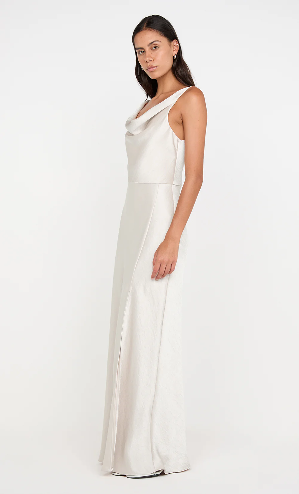 AUSTEN COWL NECK MAXI DRESS - SAND - Image 5