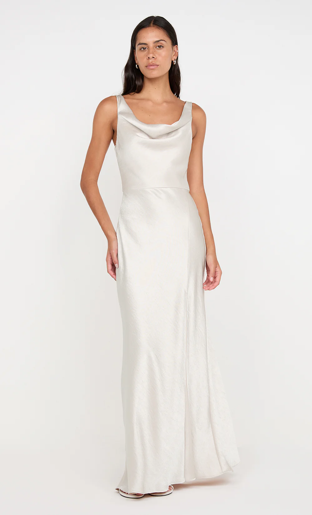 AUSTEN COWL NECK MAXI DRESS - SAND - Image 6