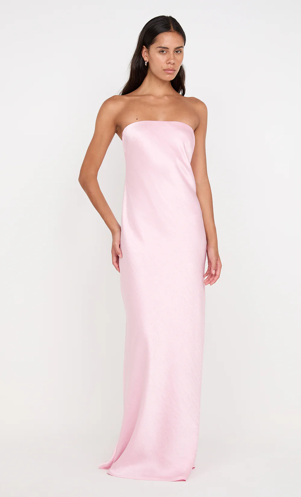 AUSTEN STRAPLESS MAXI DRESS - POWDER PINK - Image 3