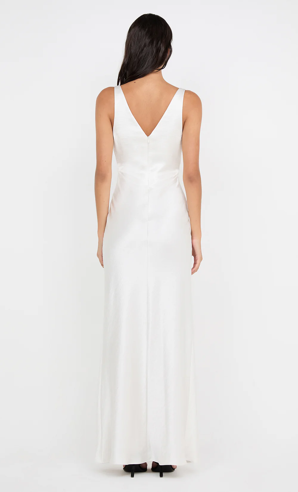 AUSTEN V NECK MAXI DRESS - IVORY - Image 4