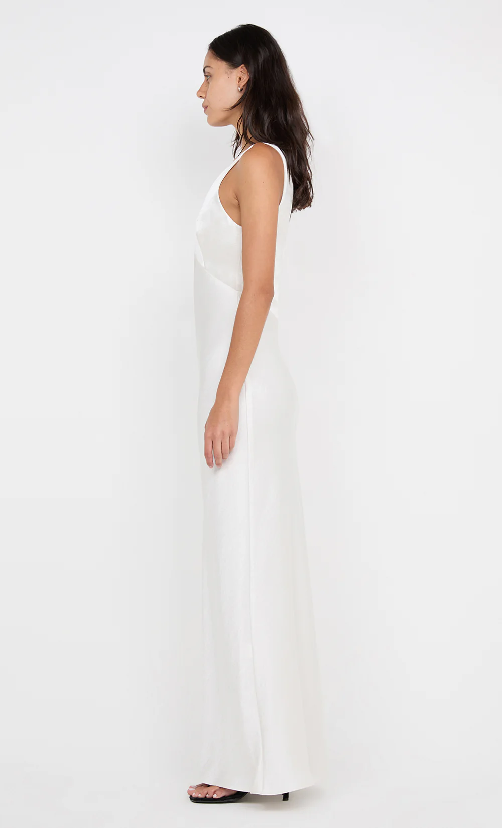 AUSTEN V NECK MAXI DRESS - IVORY - Image 5