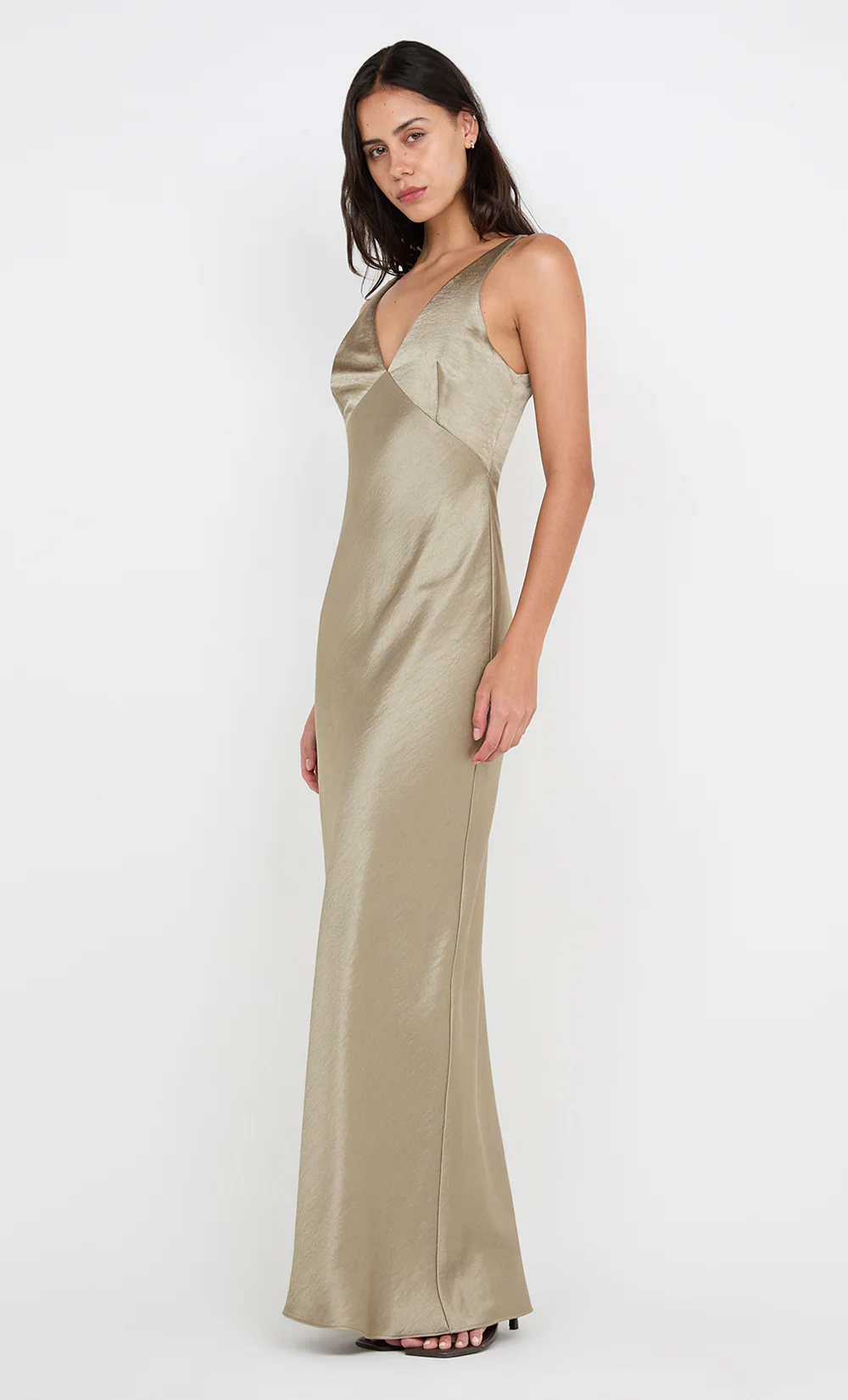 AUSTEN V NECK MAXI DRESS - SAGE - Image 2