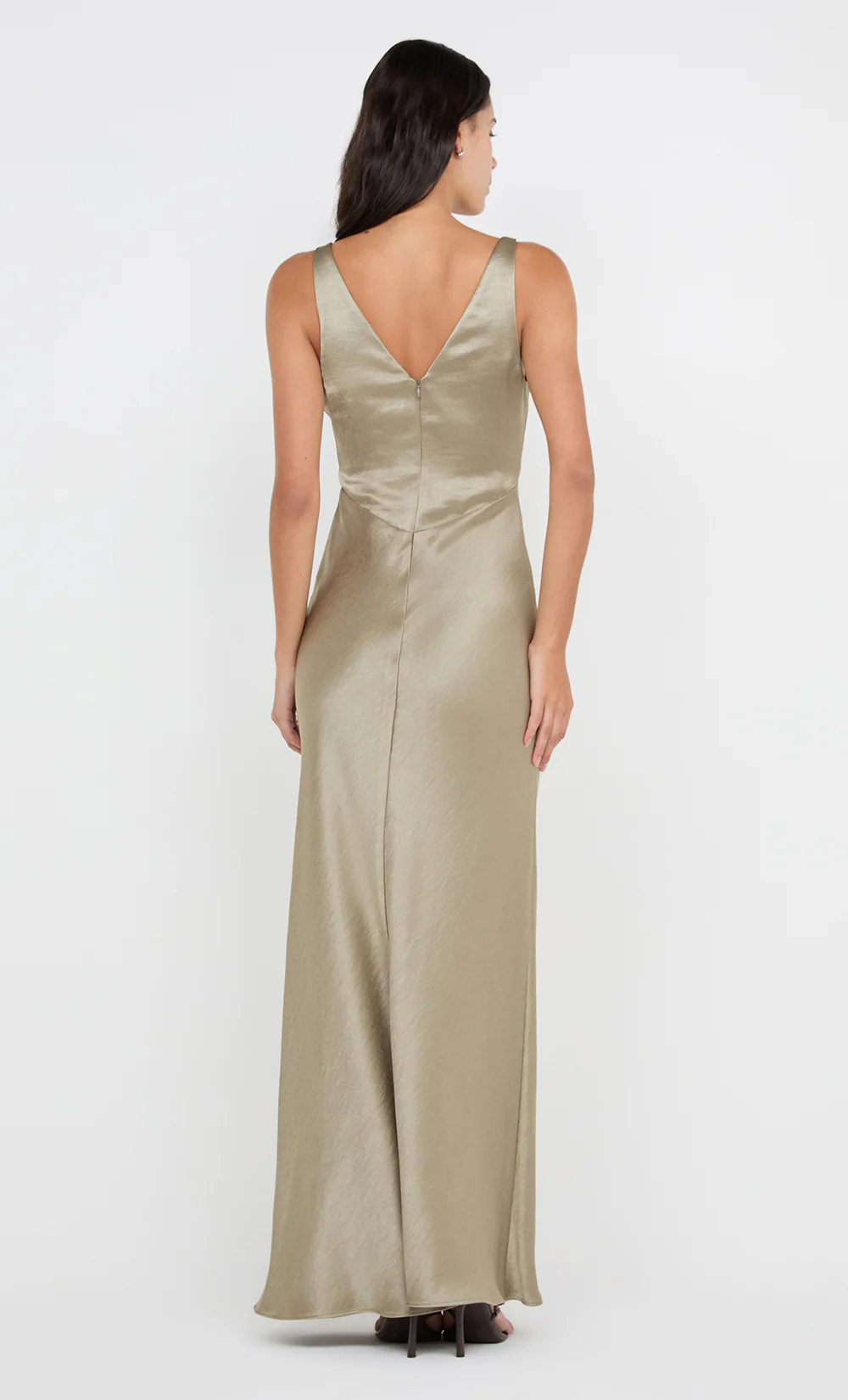 AUSTEN V NECK MAXI DRESS - SAGE - Image 3