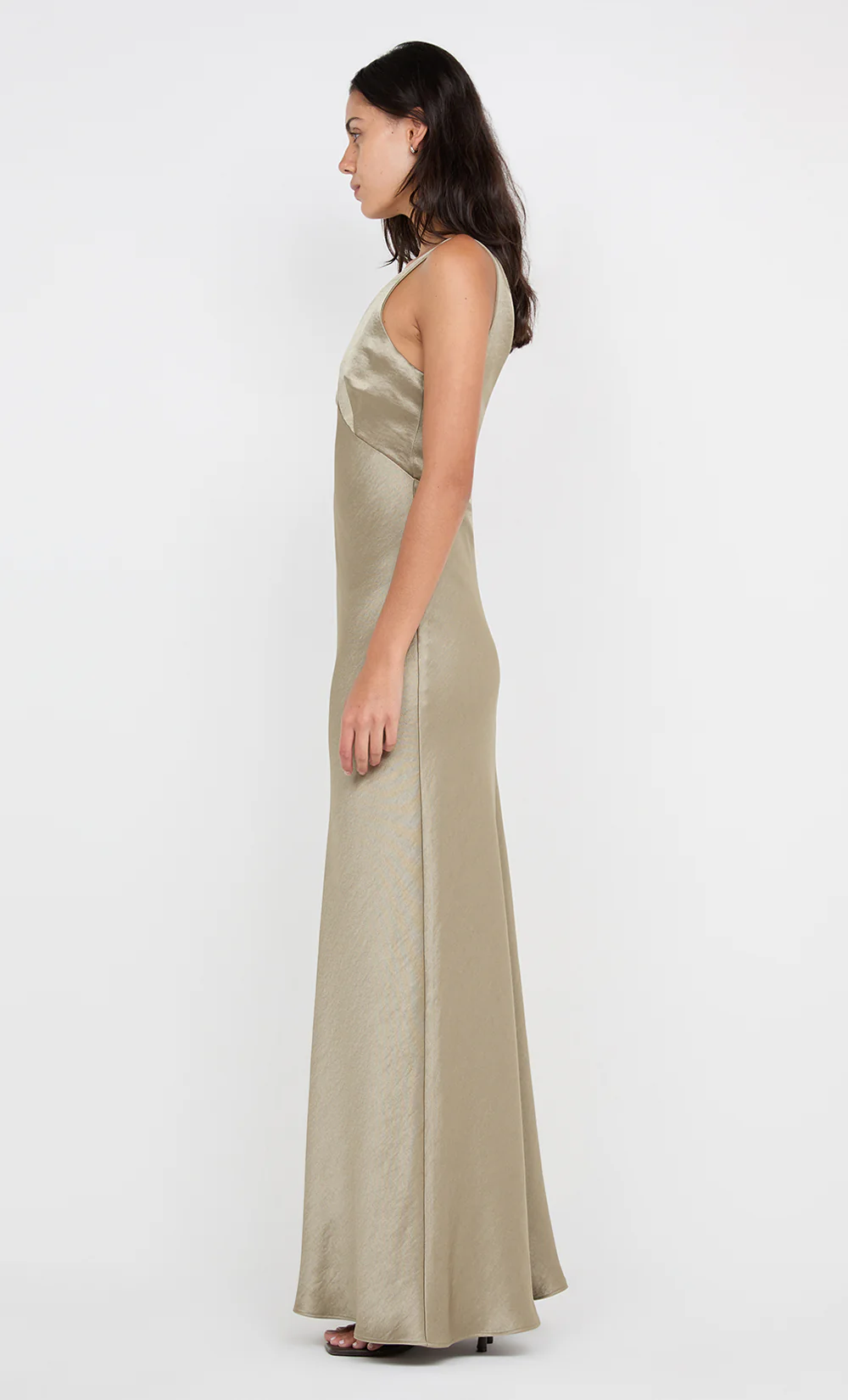 AUSTEN V NECK MAXI DRESS - SAGE - Image 6