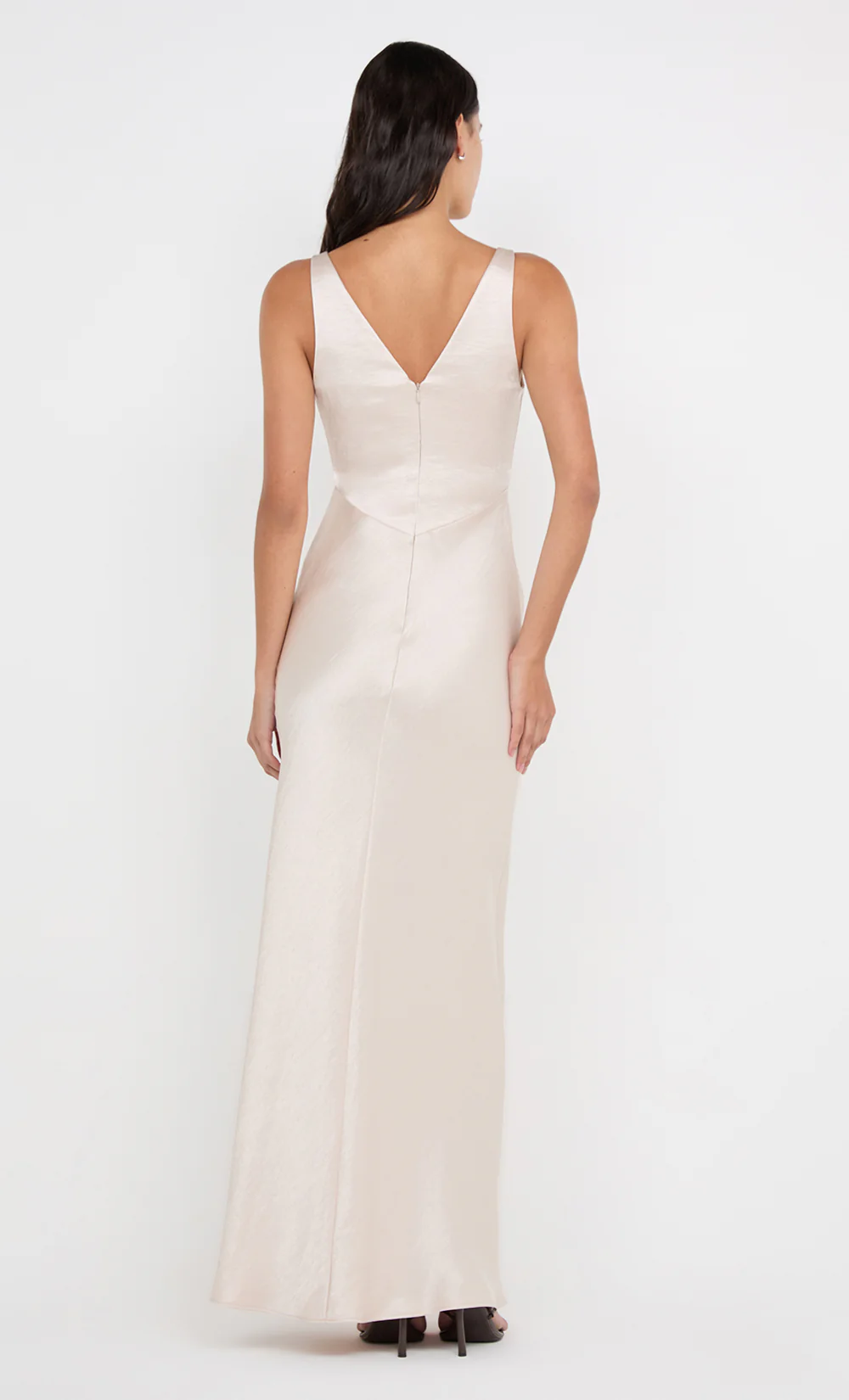 AUSTEN V NECK MAXI DRESS - SAND - Image 2