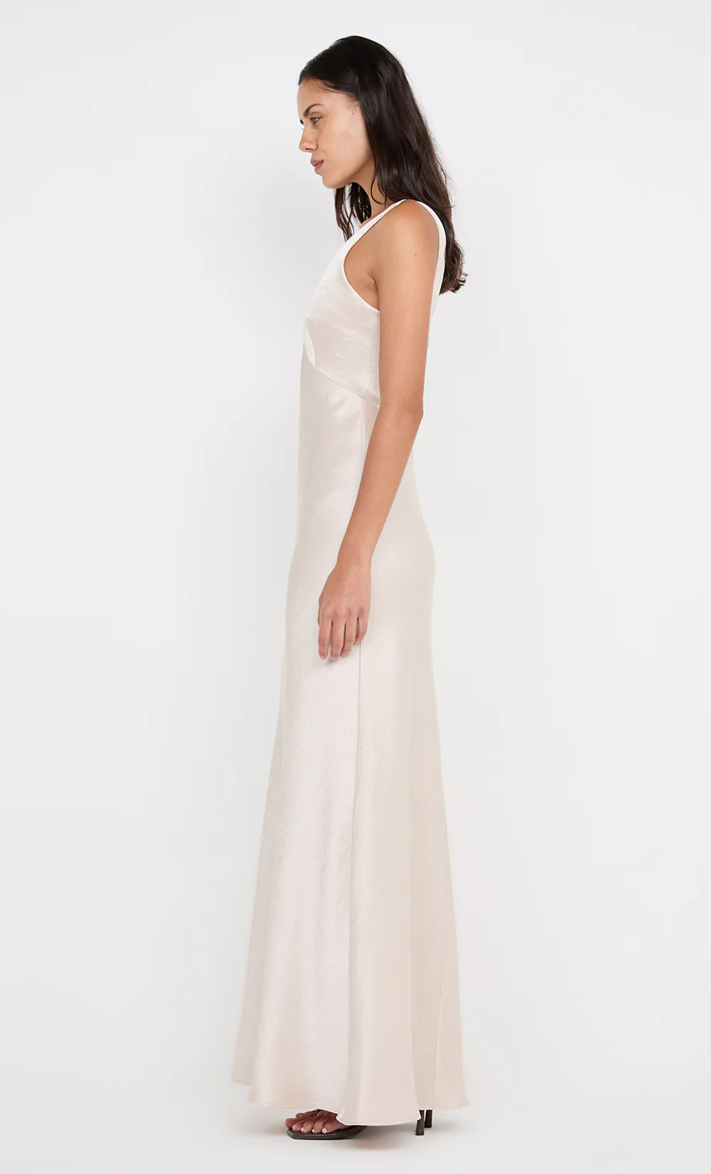AUSTEN V NECK MAXI DRESS - SAND - Image 5
