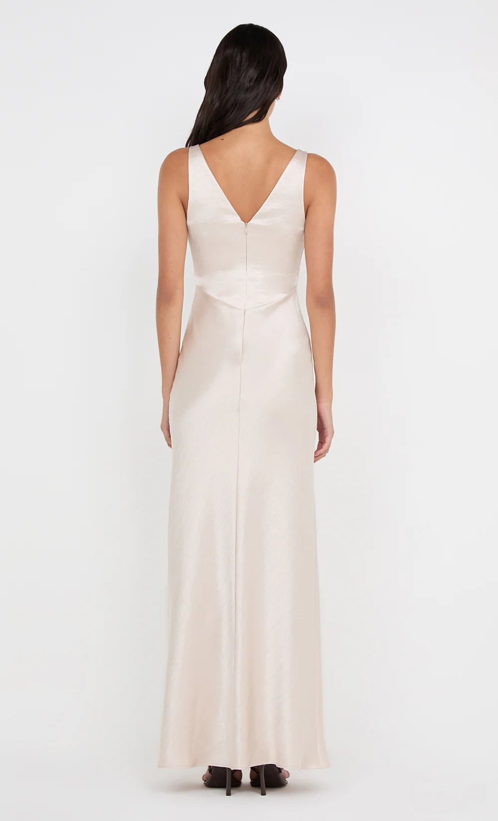 AUSTEN V NECK MAXI DRESS - SAND - Image 6