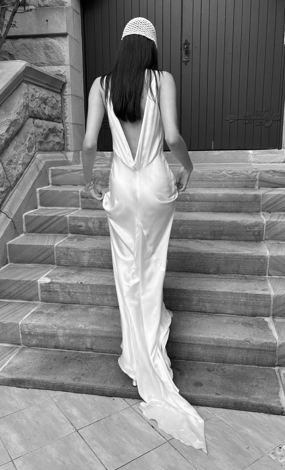 BENNET COWL GOWN - WHITE - Image 2